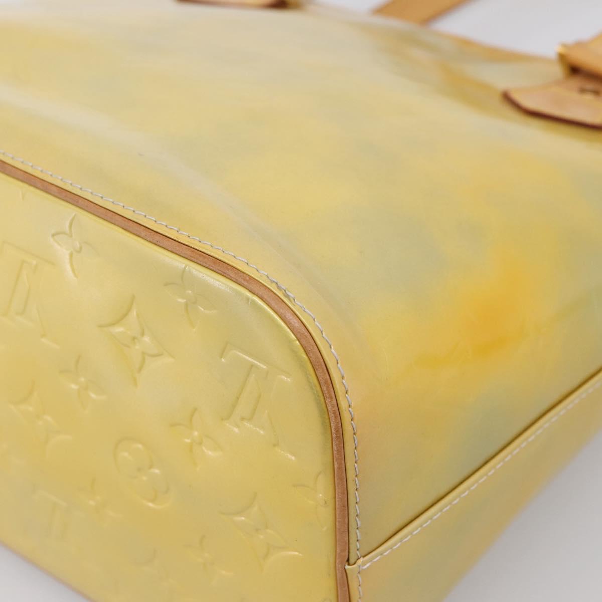 LOUIS VUITTON Monogram Vernis Houston Hand Bag Gris M91053 LV Auth gh2377