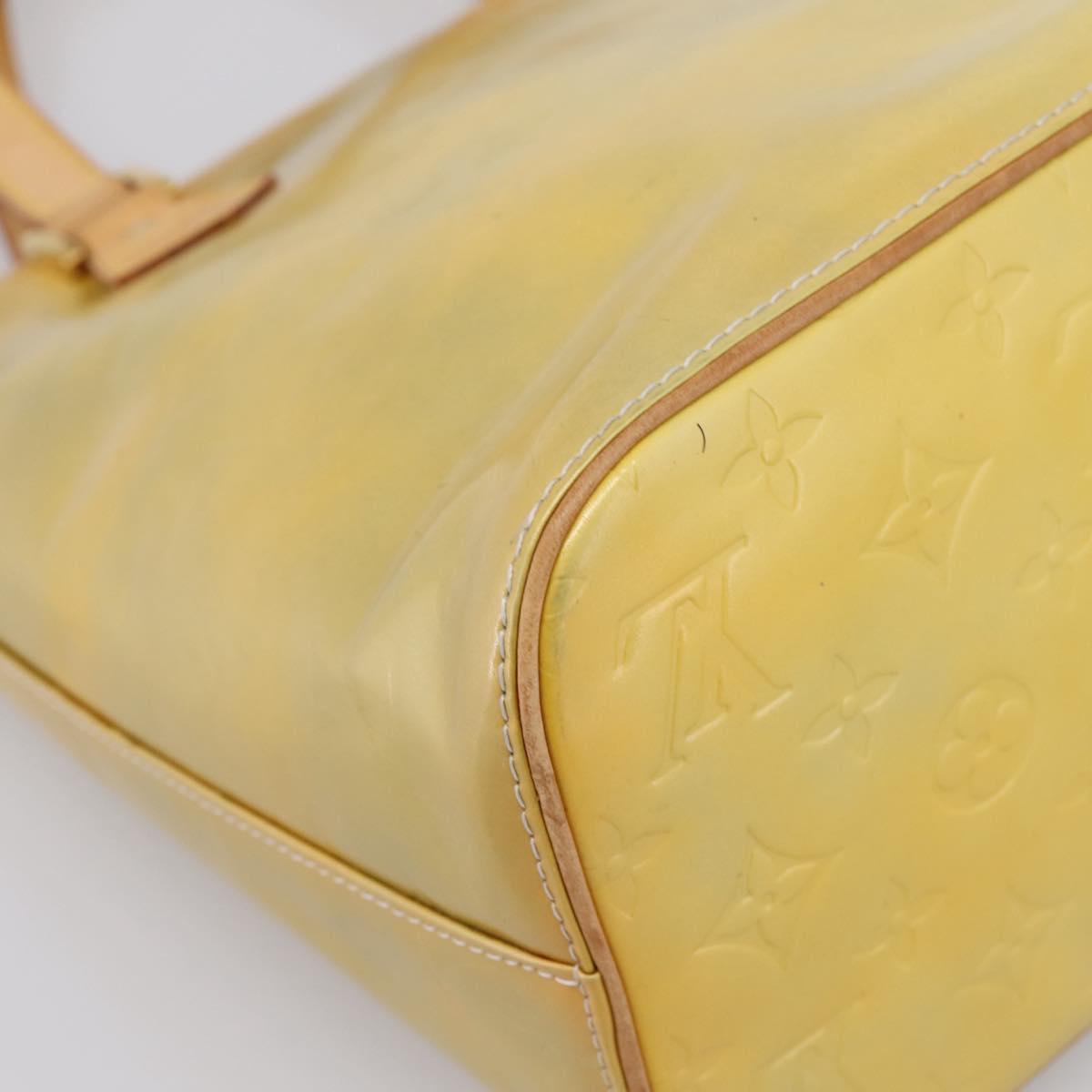 LOUIS VUITTON Monogram Vernis Houston Hand Bag Gris M91053 LV Auth gh2377