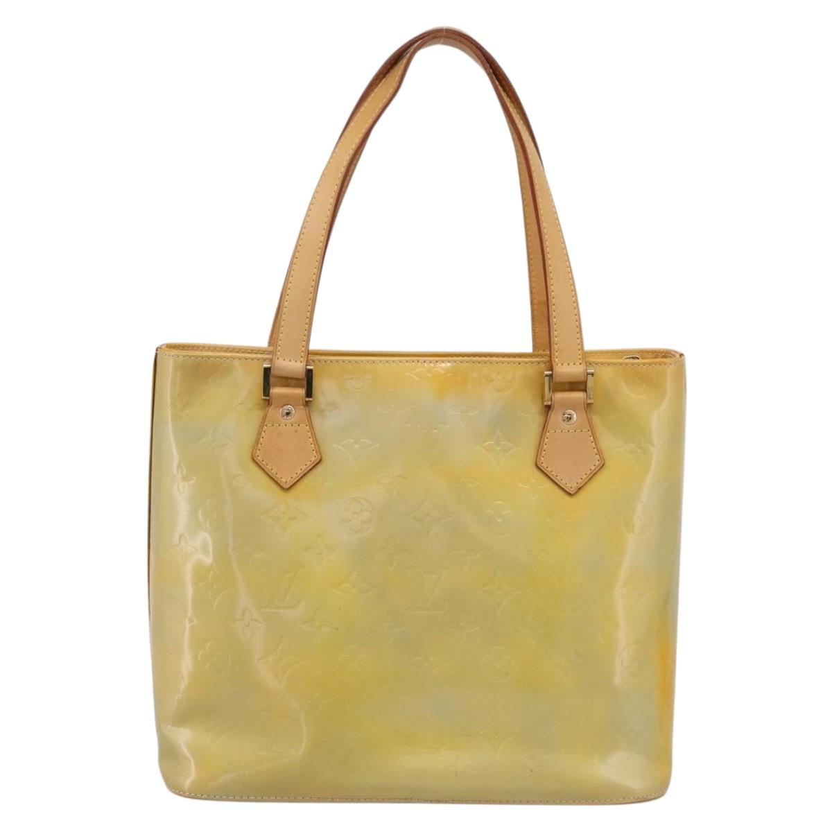 LOUIS VUITTON Monogram Vernis Houston Hand Bag Gris M91053 LV Auth gh2377