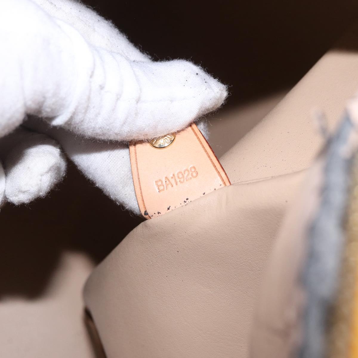 LOUIS VUITTON Monogram Vernis Mercer Boston Bag Beige M91000 LV Auth gh2380
