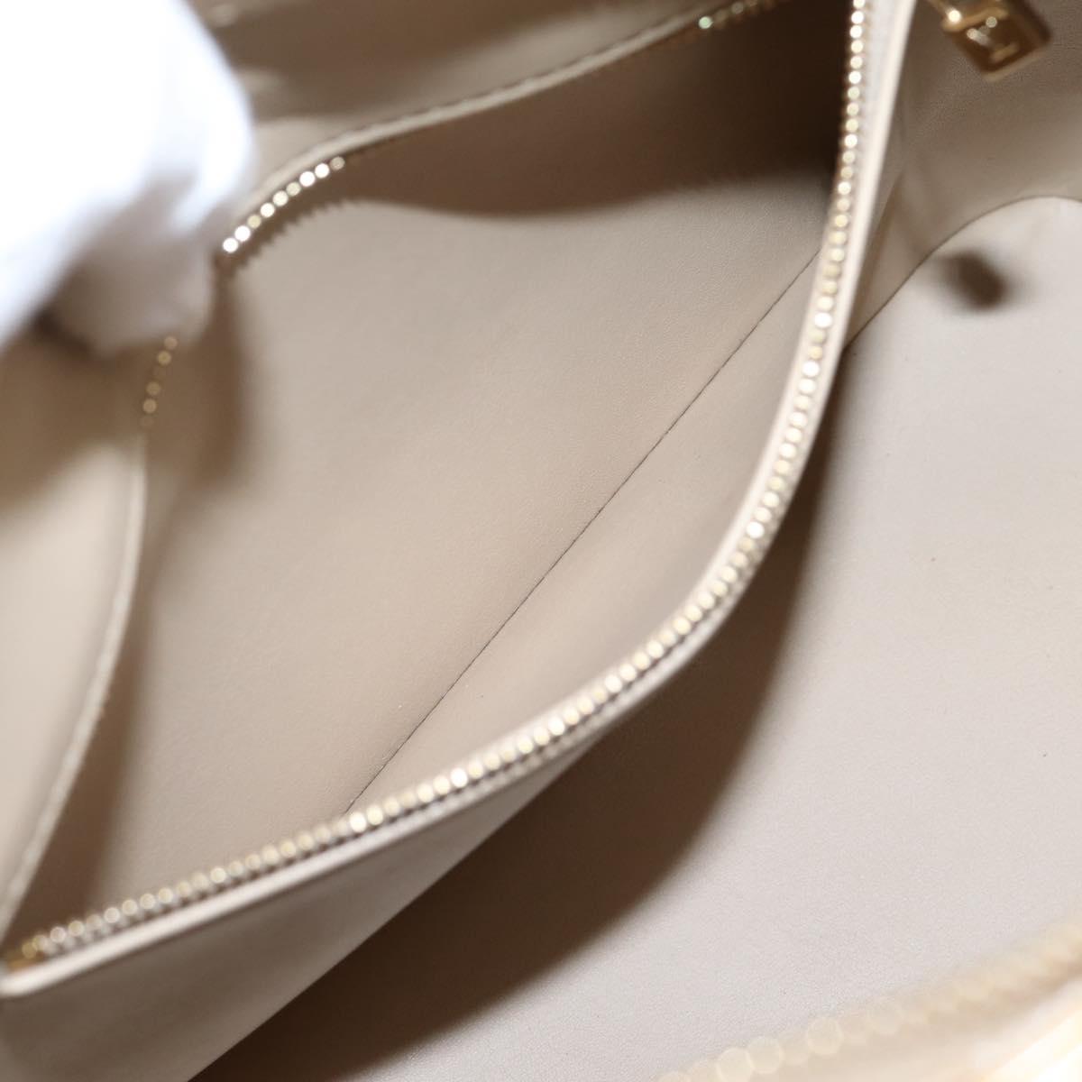 LOUIS VUITTON Monogram Vernis Houston Hand Bag Beige M91004 LV Auth gh2385