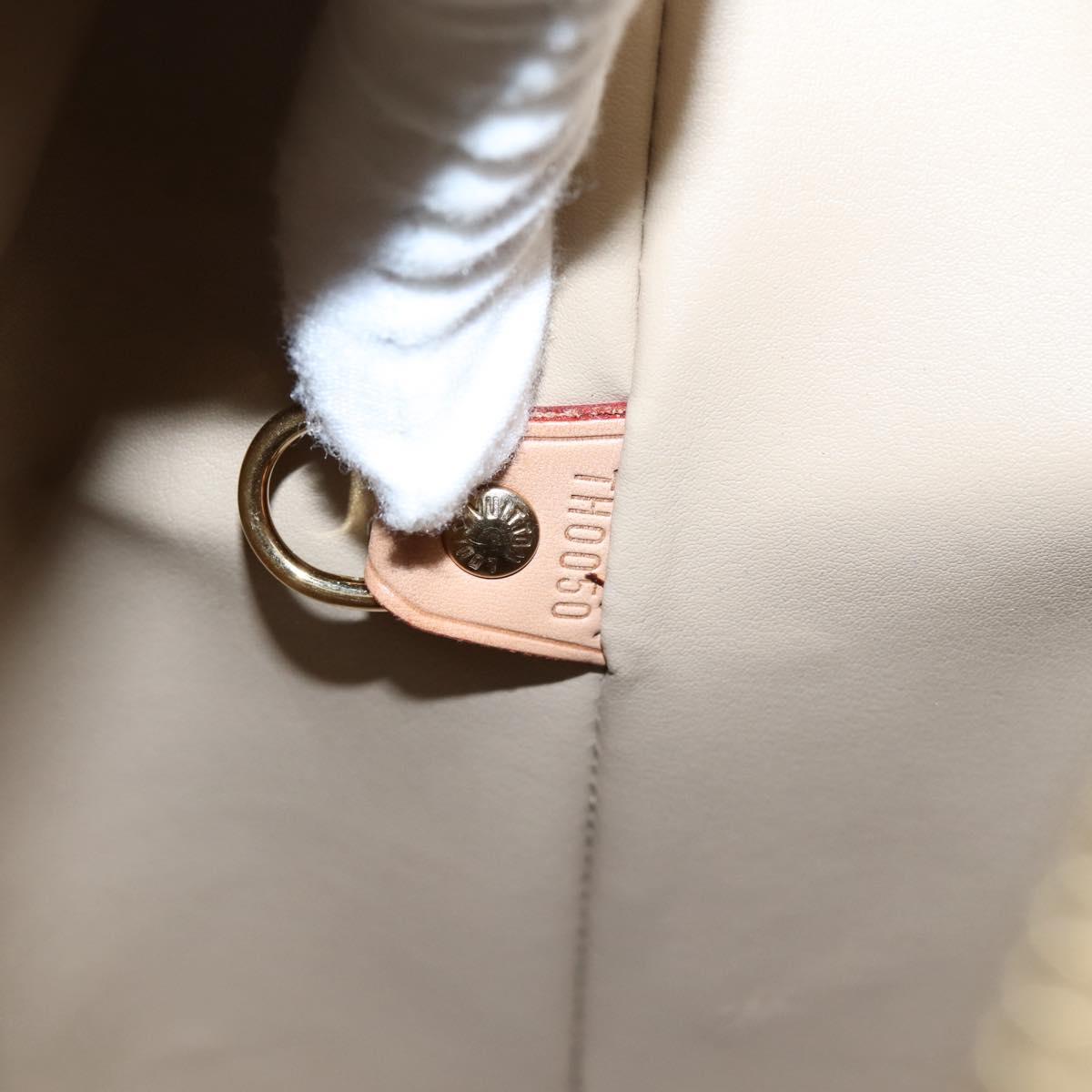 LOUIS VUITTON Monogram Vernis Houston Hand Bag Beige M91004 LV Auth gh2385