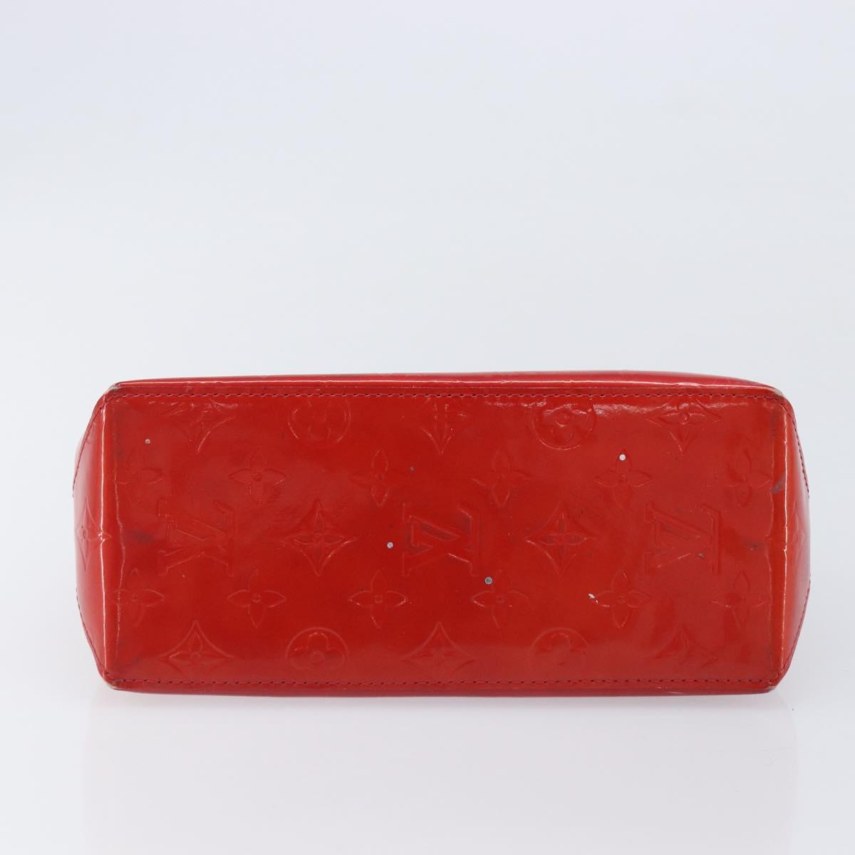 LOUIS VUITTON Monogram Vernis Reade PM Hand Bag Rouge M91088 LV Auth gh2388