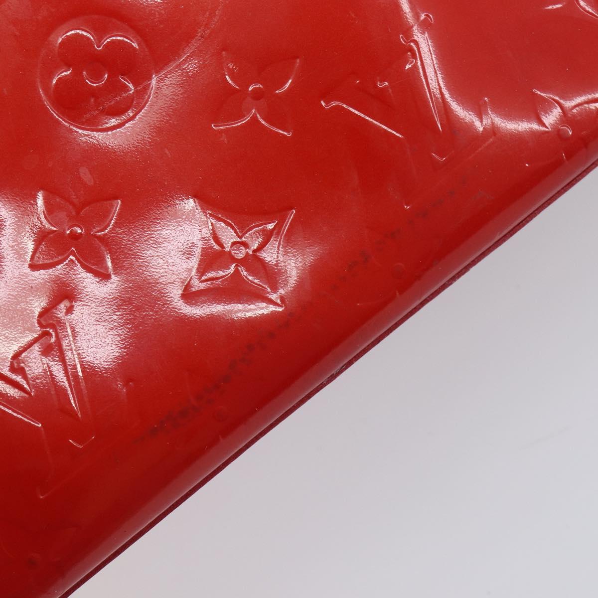 LOUIS VUITTON Monogram Vernis Reade PM Hand Bag Rouge M91088 LV Auth gh2388