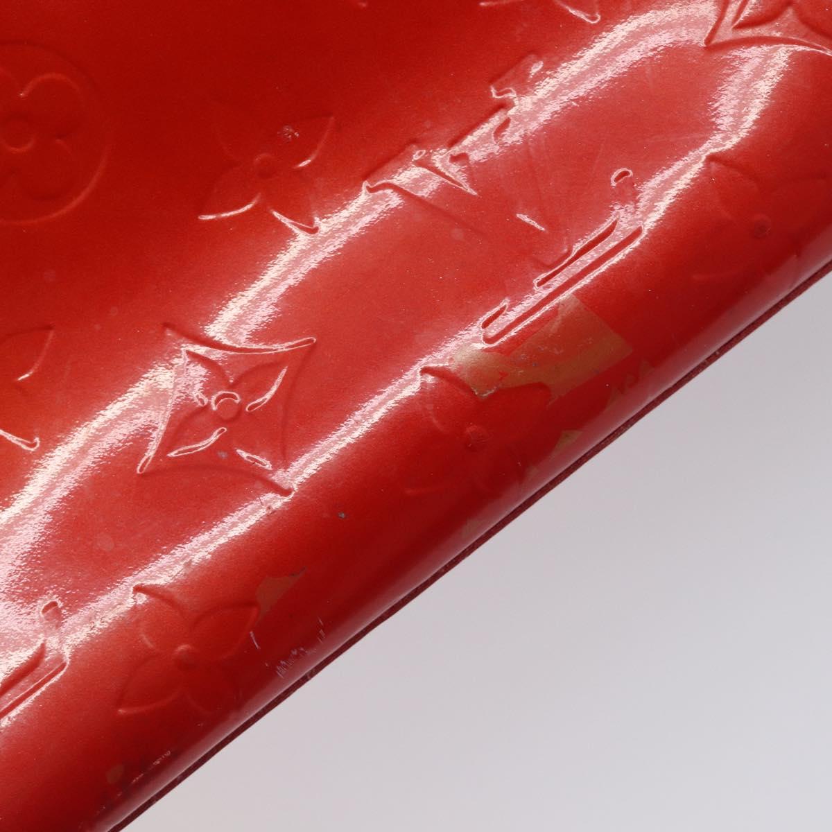 LOUIS VUITTON Monogram Vernis Reade PM Hand Bag Rouge M91088 LV Auth gh2388
