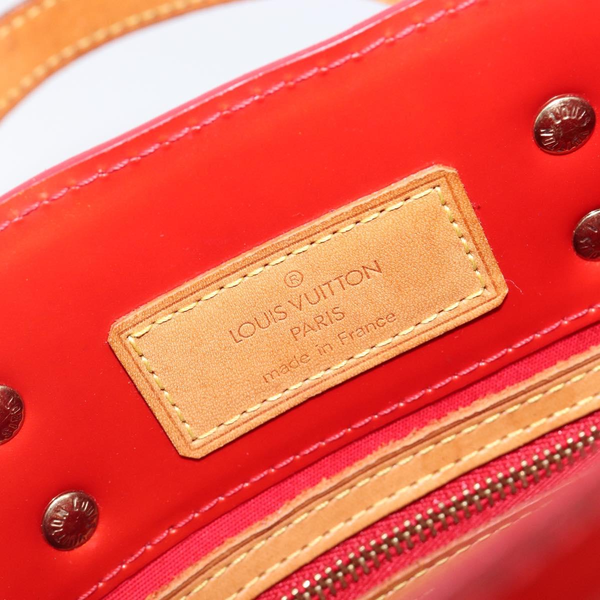LOUIS VUITTON Monogram Vernis Reade PM Hand Bag Rouge M91088 LV Auth gh2388