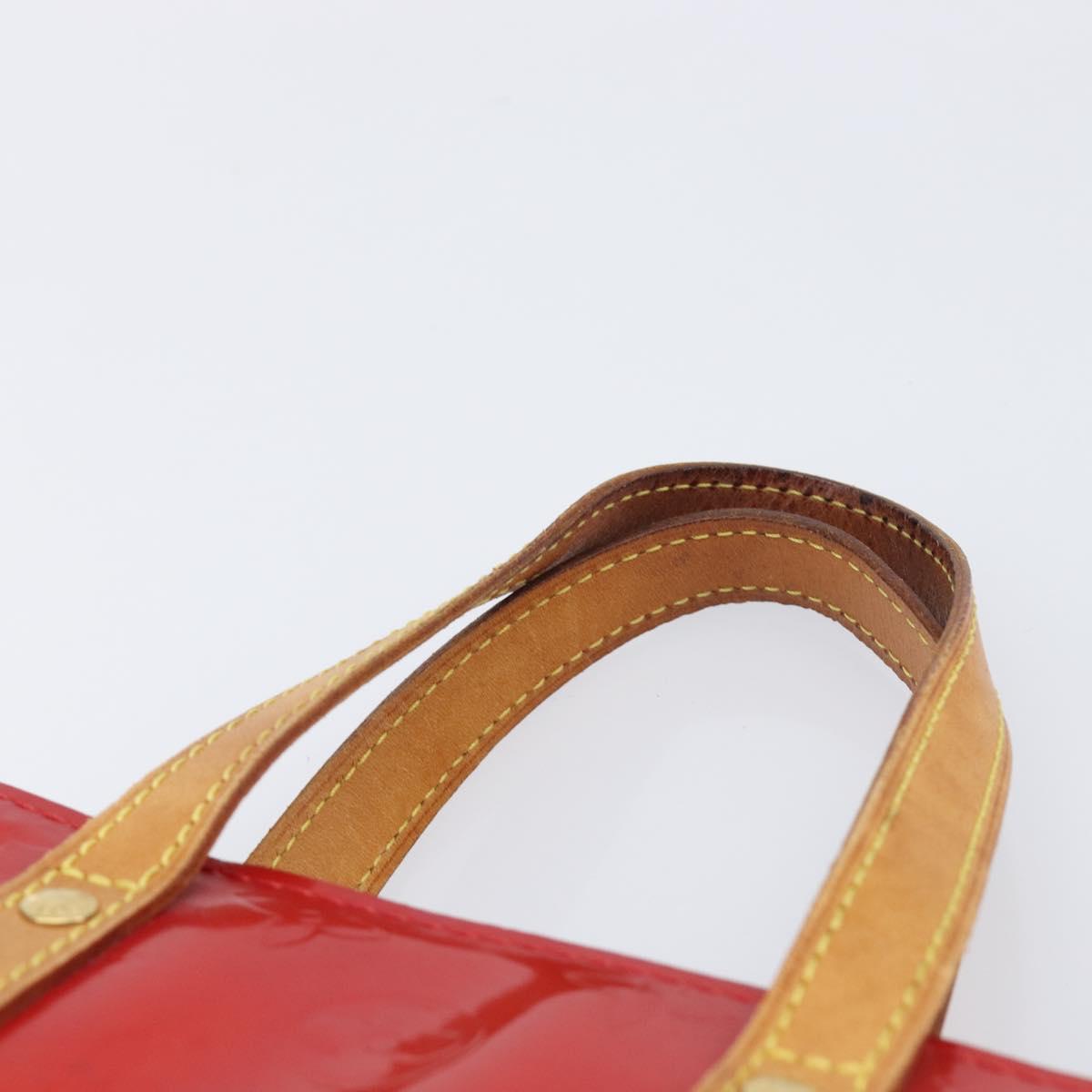 LOUIS VUITTON Monogram Vernis Reade PM Hand Bag Rouge M91088 LV Auth gh2388