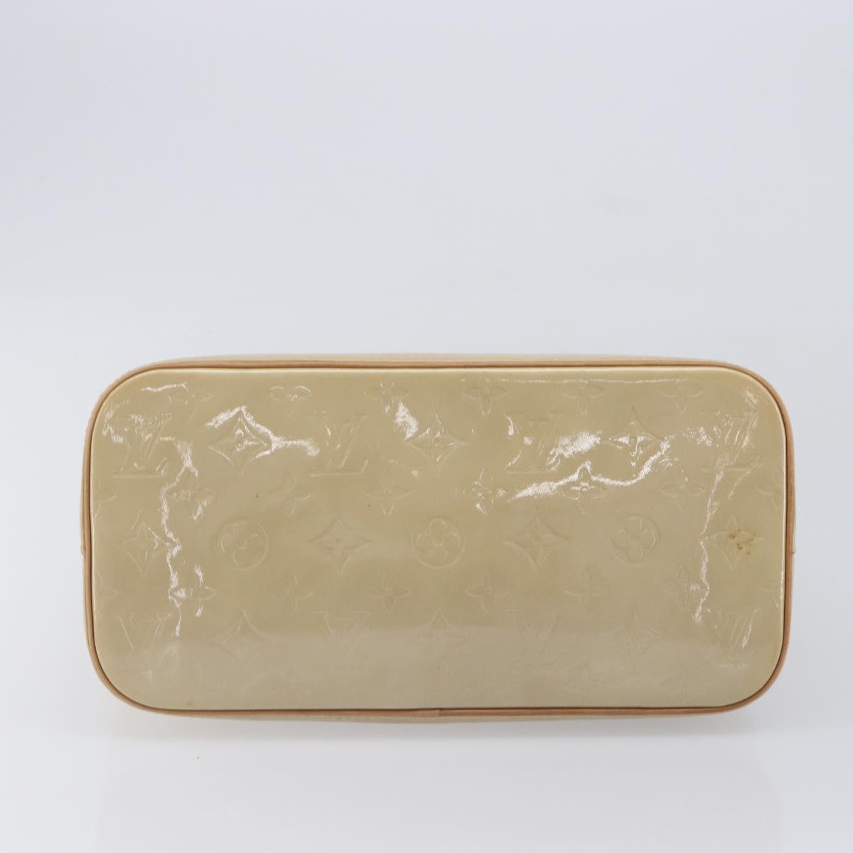 LOUIS VUITTON Monogram Vernis Houston Hand Bag Beige M91004 LV Auth gh2391A