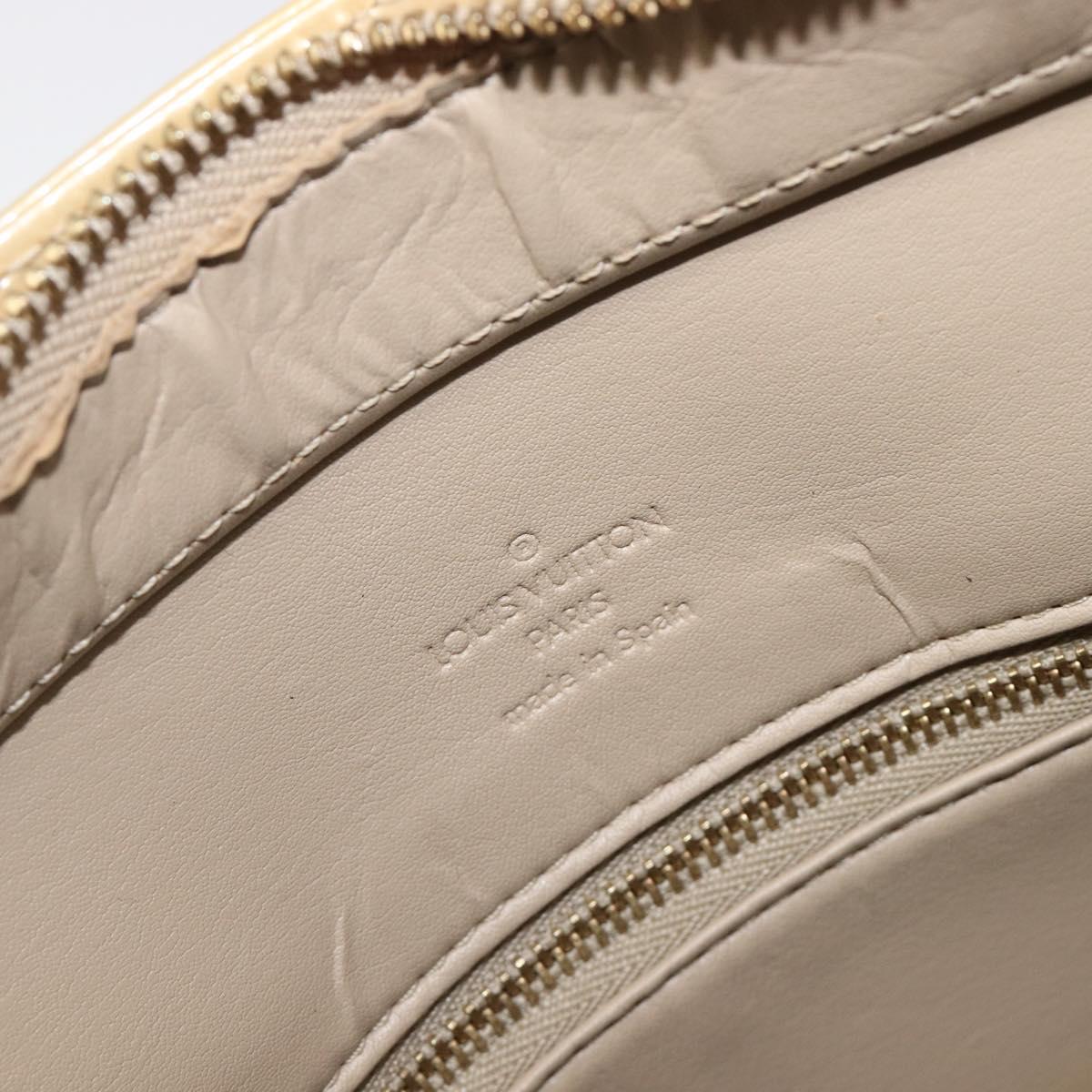 LOUIS VUITTON Monogram Vernis Houston Hand Bag Beige M91004 LV Auth gh2391A