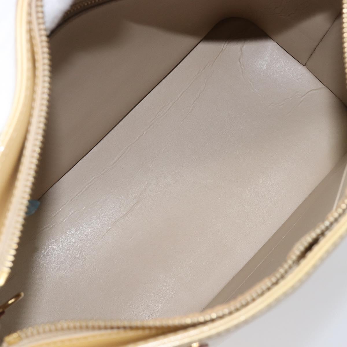 LOUIS VUITTON Monogram Vernis Houston Hand Bag Beige M91004 LV Auth gh2391A