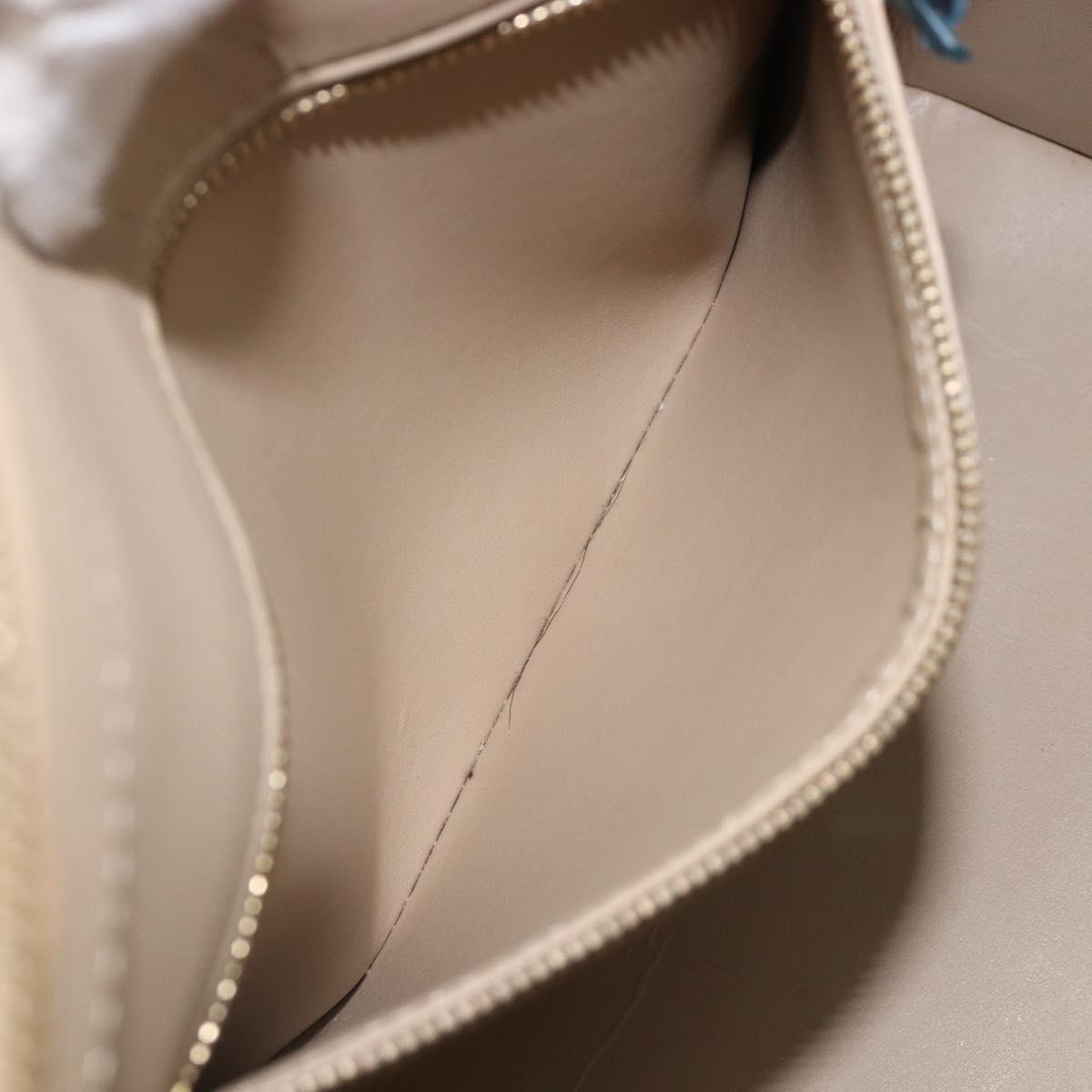 LOUIS VUITTON Monogram Vernis Houston Hand Bag Beige M91004 LV Auth gh2391A