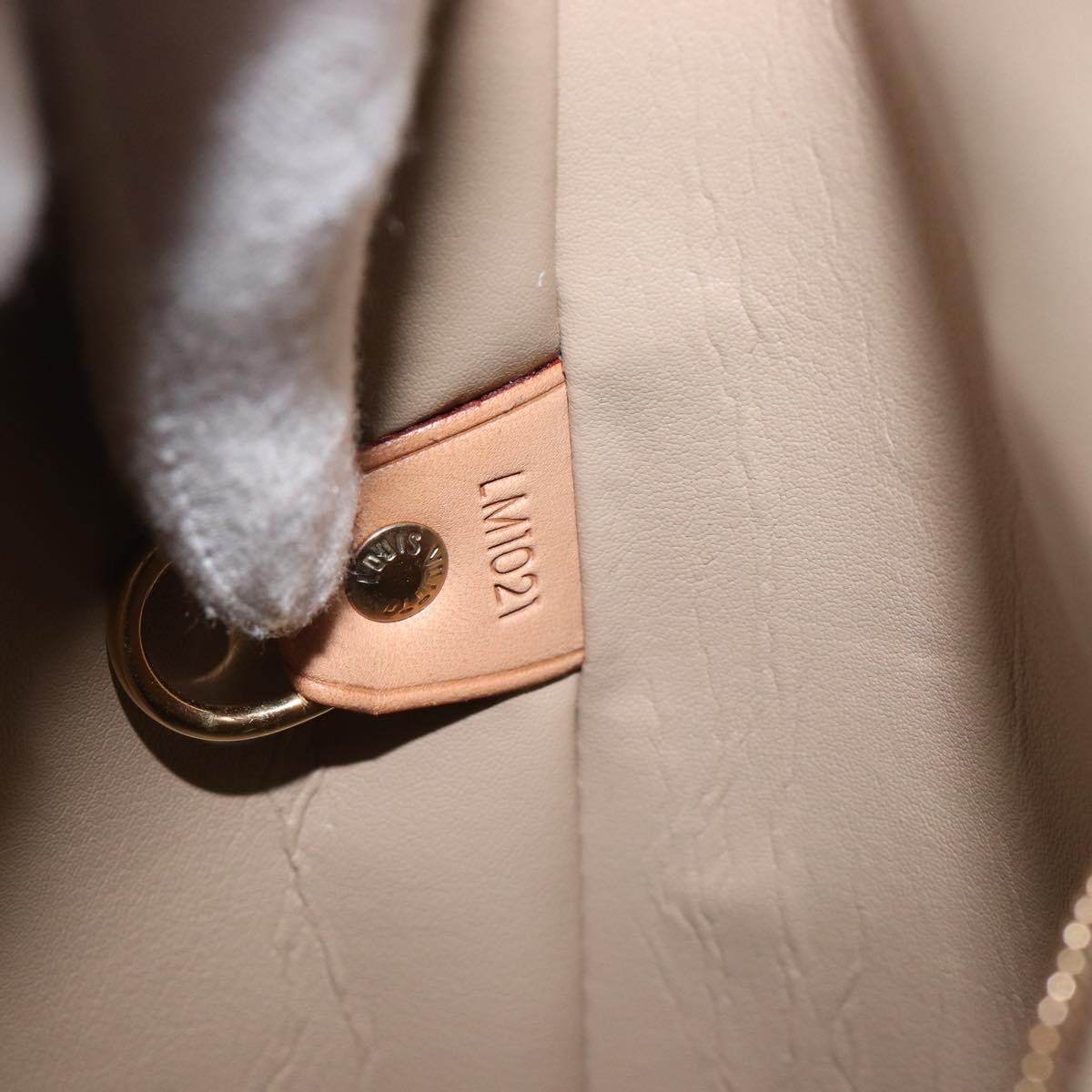 LOUIS VUITTON Monogram Vernis Houston Hand Bag Beige M91004 LV Auth gh2391A