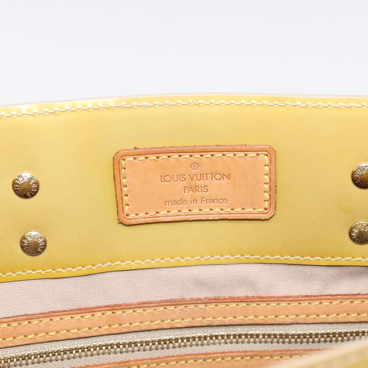 LOUIS VUITTON Monogram Vernis Reade MM Hand Bag Beige M91141 LV Auth gh2399