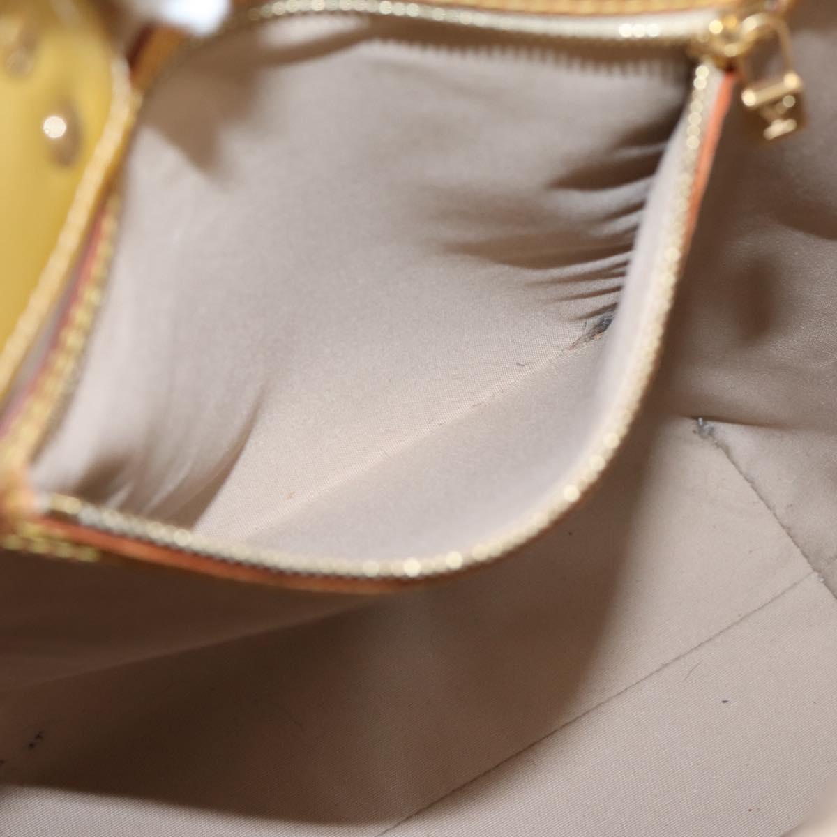 LOUIS VUITTON Monogram Vernis Reade MM Hand Bag Beige M91141 LV Auth gh2399