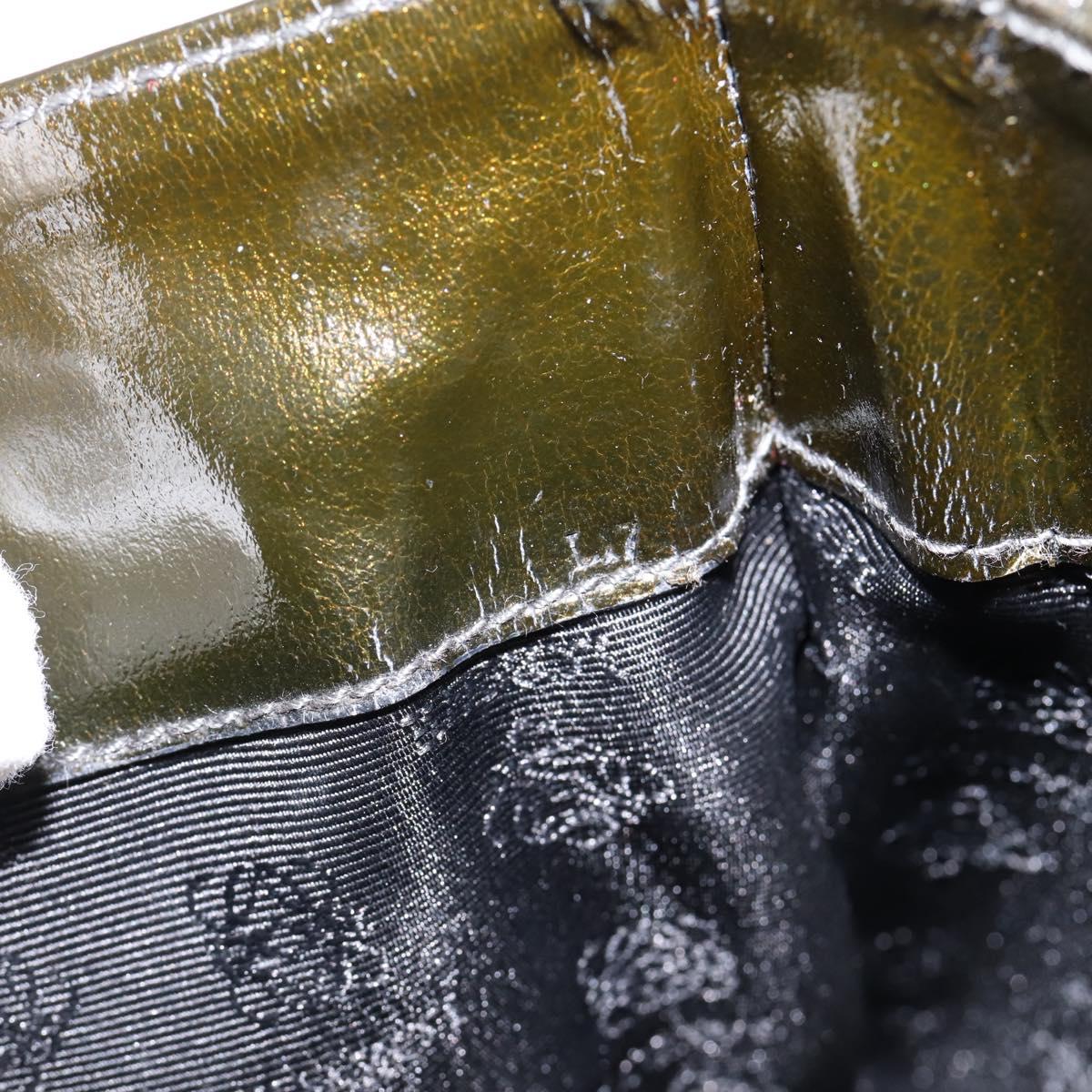 LOEWE Velazquez Hand Bag Leather 2way Green Silver Auth gh2401