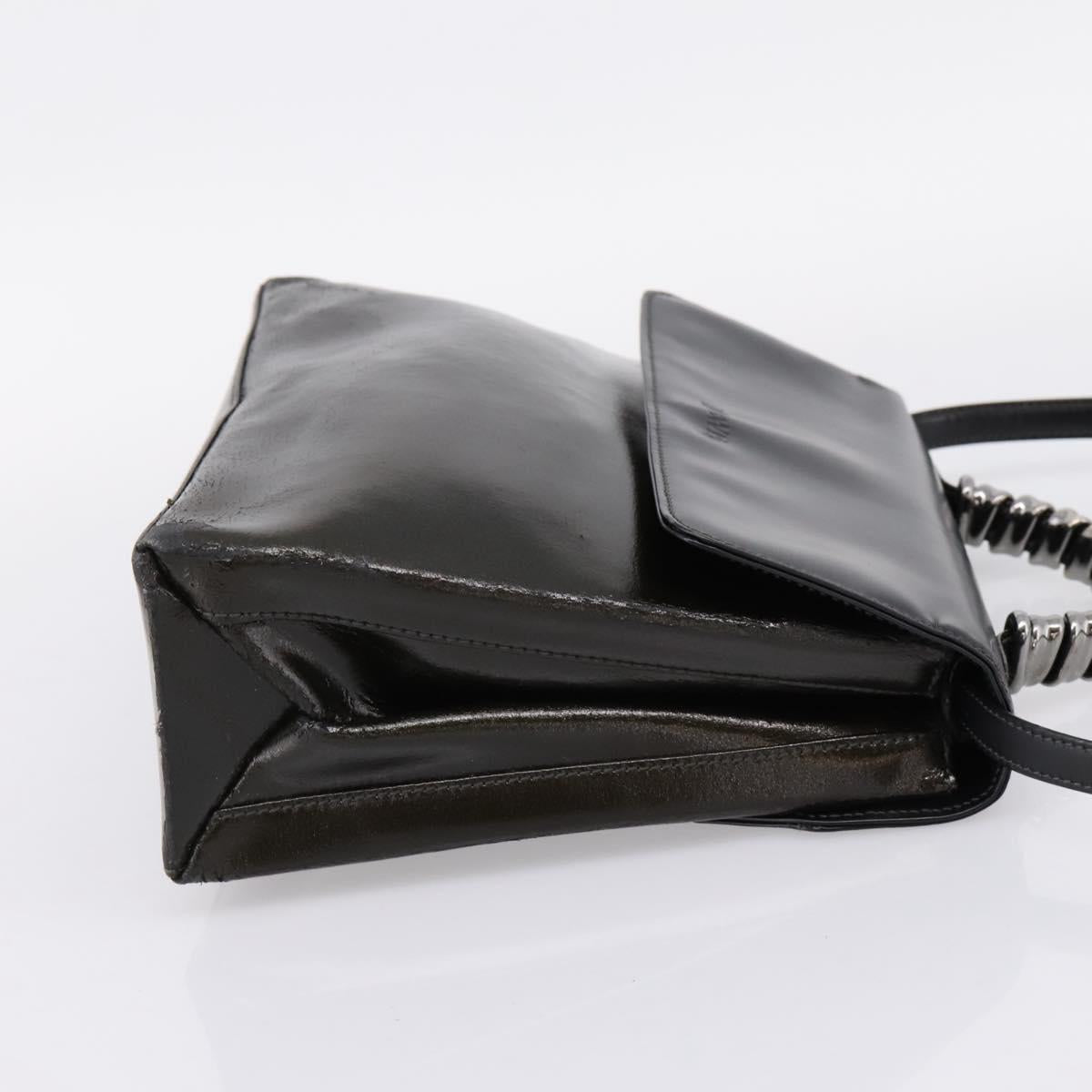 LOEWE Velazquez Hand Bag Leather 2way Green Silver Auth gh2401