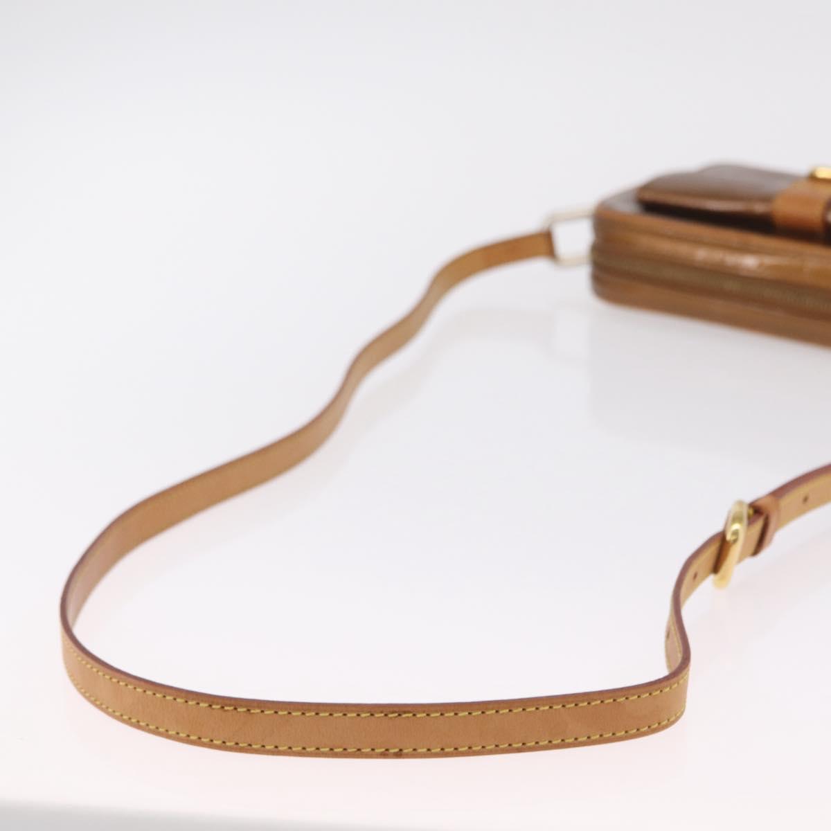 LOUIS VUITTON Monogram Vernis Christy MM Shoulder Bag Bronze M91109 Auth gh2403