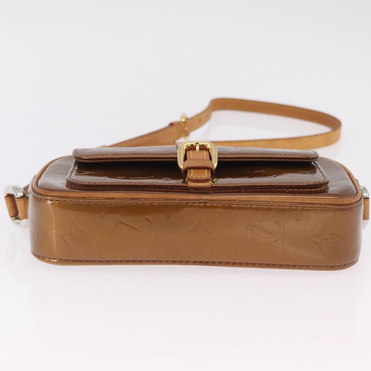LOUIS VUITTON Monogram Vernis Christy MM Shoulder Bag Bronze M91109 Auth gh2403