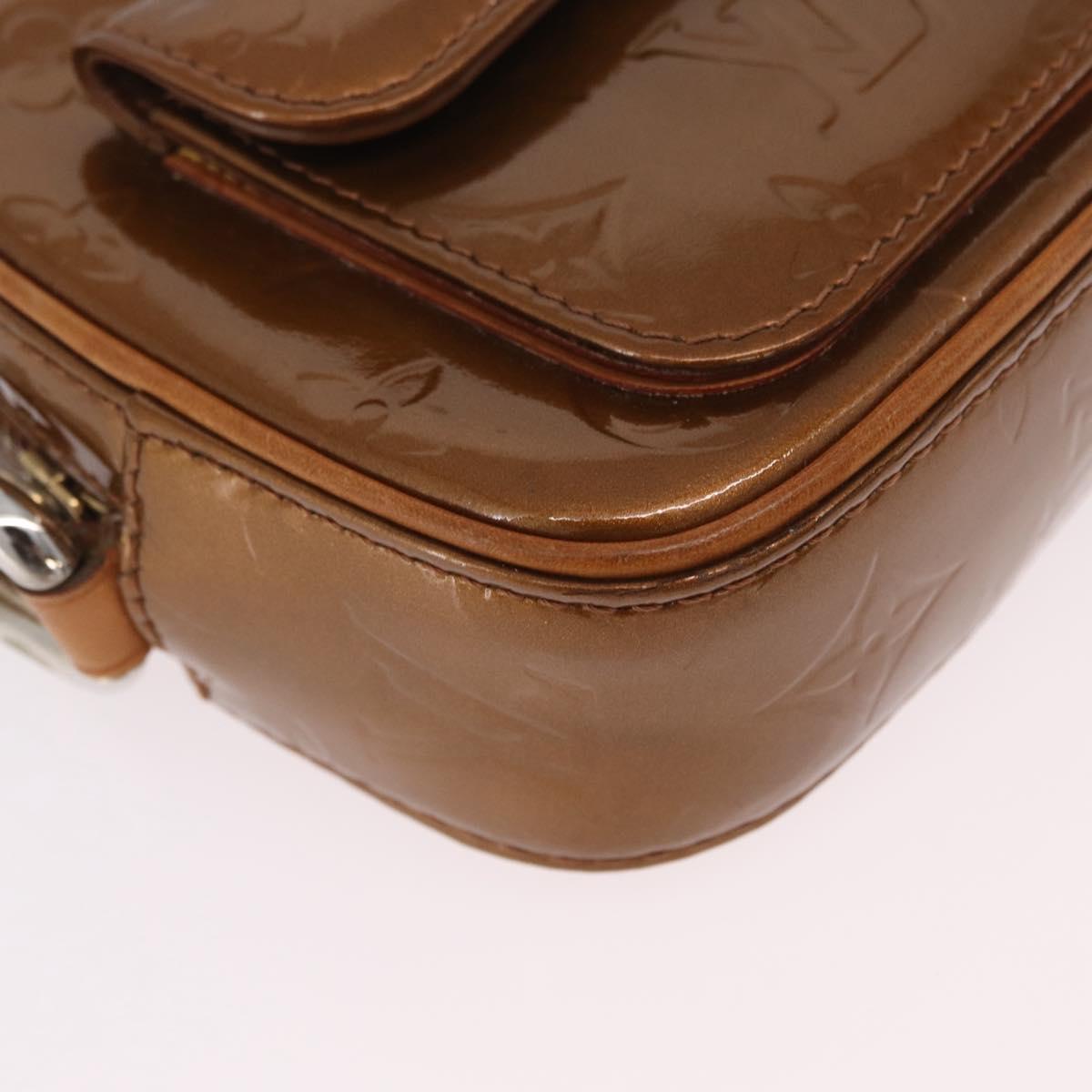 LOUIS VUITTON Monogram Vernis Christy MM Shoulder Bag Bronze M91109 Auth gh2403
