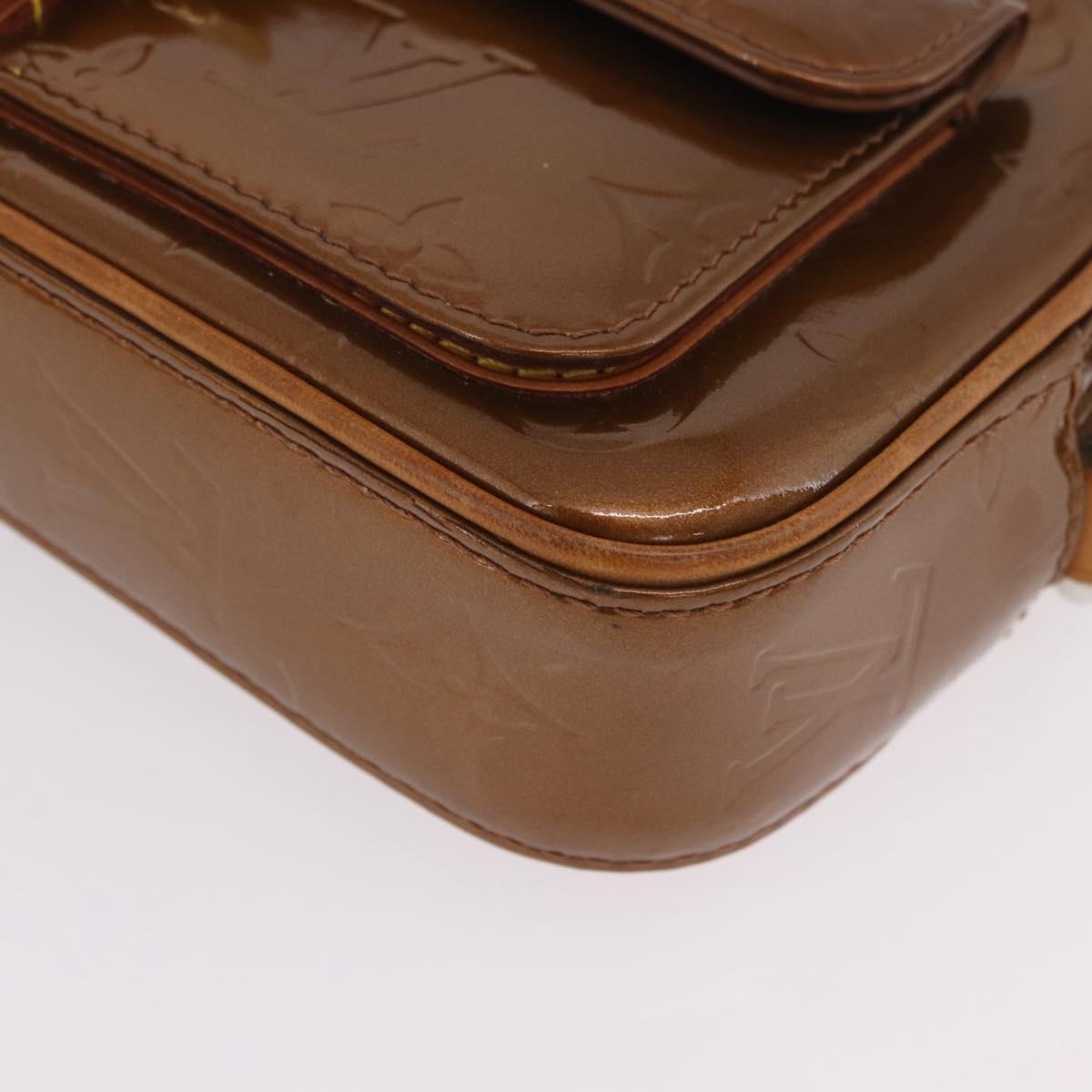 LOUIS VUITTON Monogram Vernis Christy MM Shoulder Bag Bronze M91109 Auth gh2403