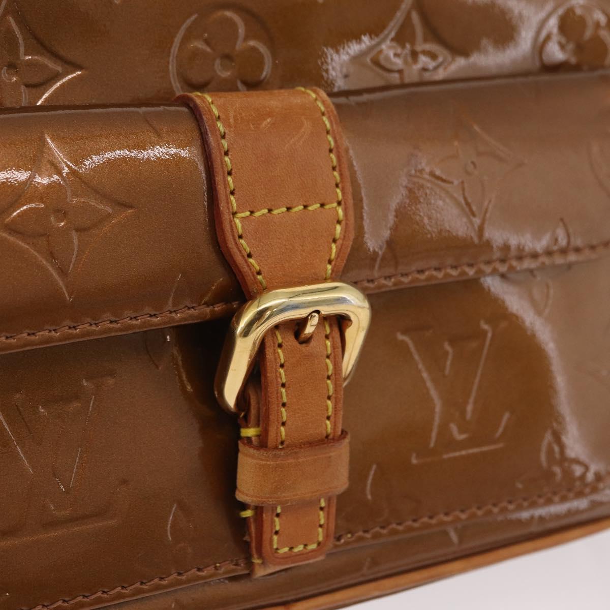 LOUIS VUITTON Monogram Vernis Christy MM Shoulder Bag Bronze M91109 Auth gh2403