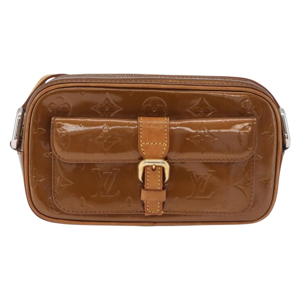 LOUIS VUITTON Monogram Vernis Christy MM Shoulder Bag Bronze M91109 Auth gh2403