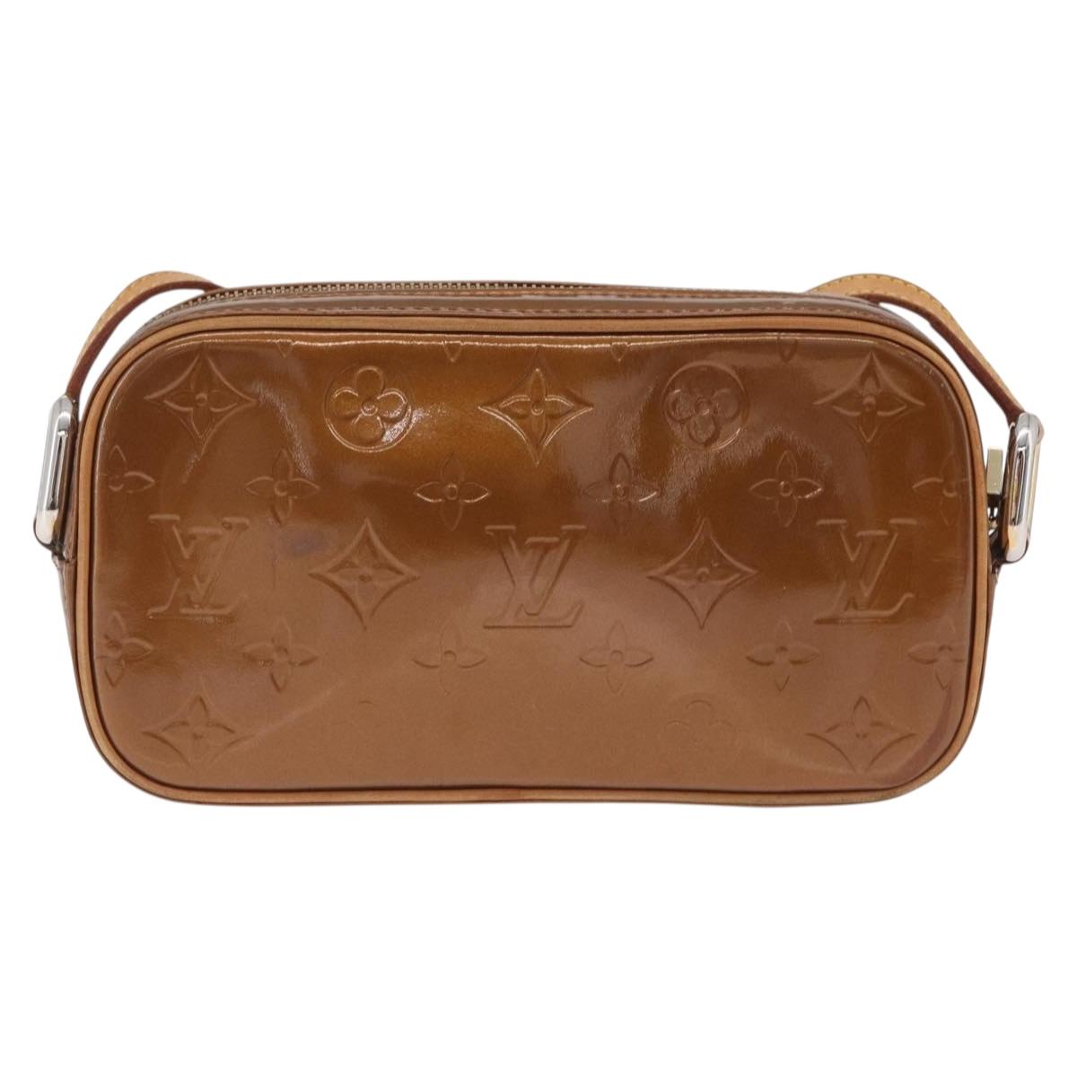 LOUIS VUITTON Monogram Vernis Christy MM Shoulder Bag Bronze M91109 Auth gh2403