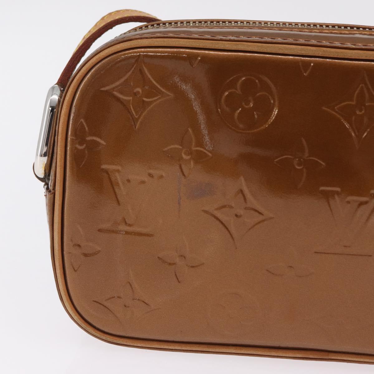 LOUIS VUITTON Monogram Vernis Christy MM Shoulder Bag Bronze M91109 Auth gh2403