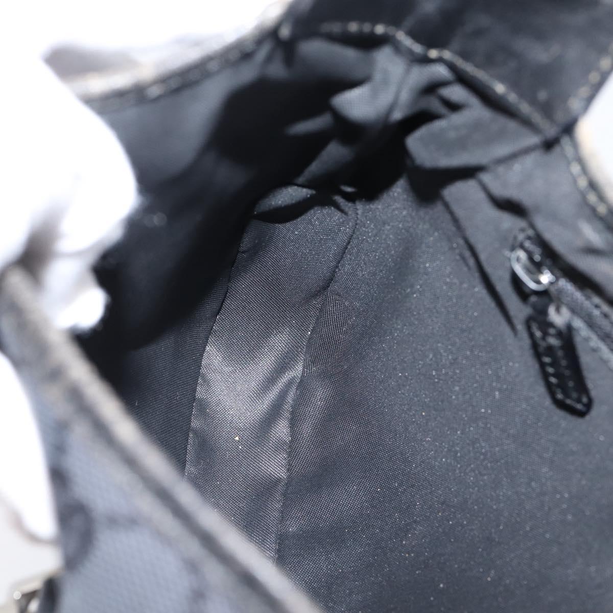 GUCCI GG Canvas Jackie Hand Bag Black 001 3735 Auth gh2405