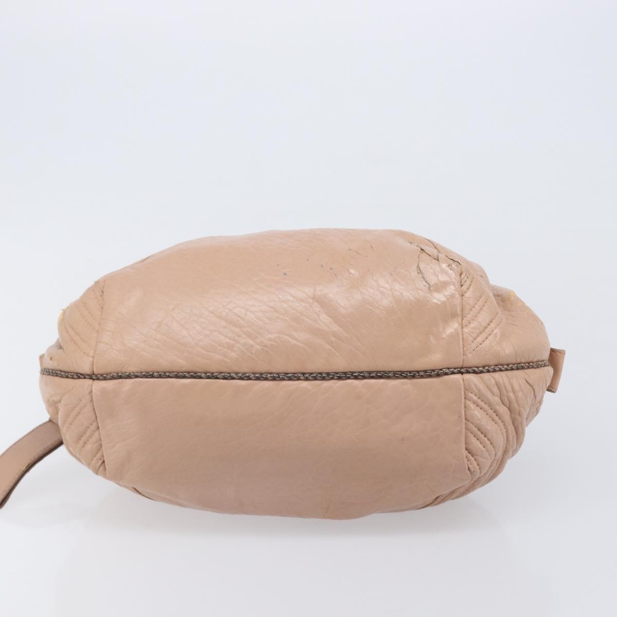 FENDI Spy Bag Hand Bag Leather Pink Gold Tone 8BL078 Auth gh2406