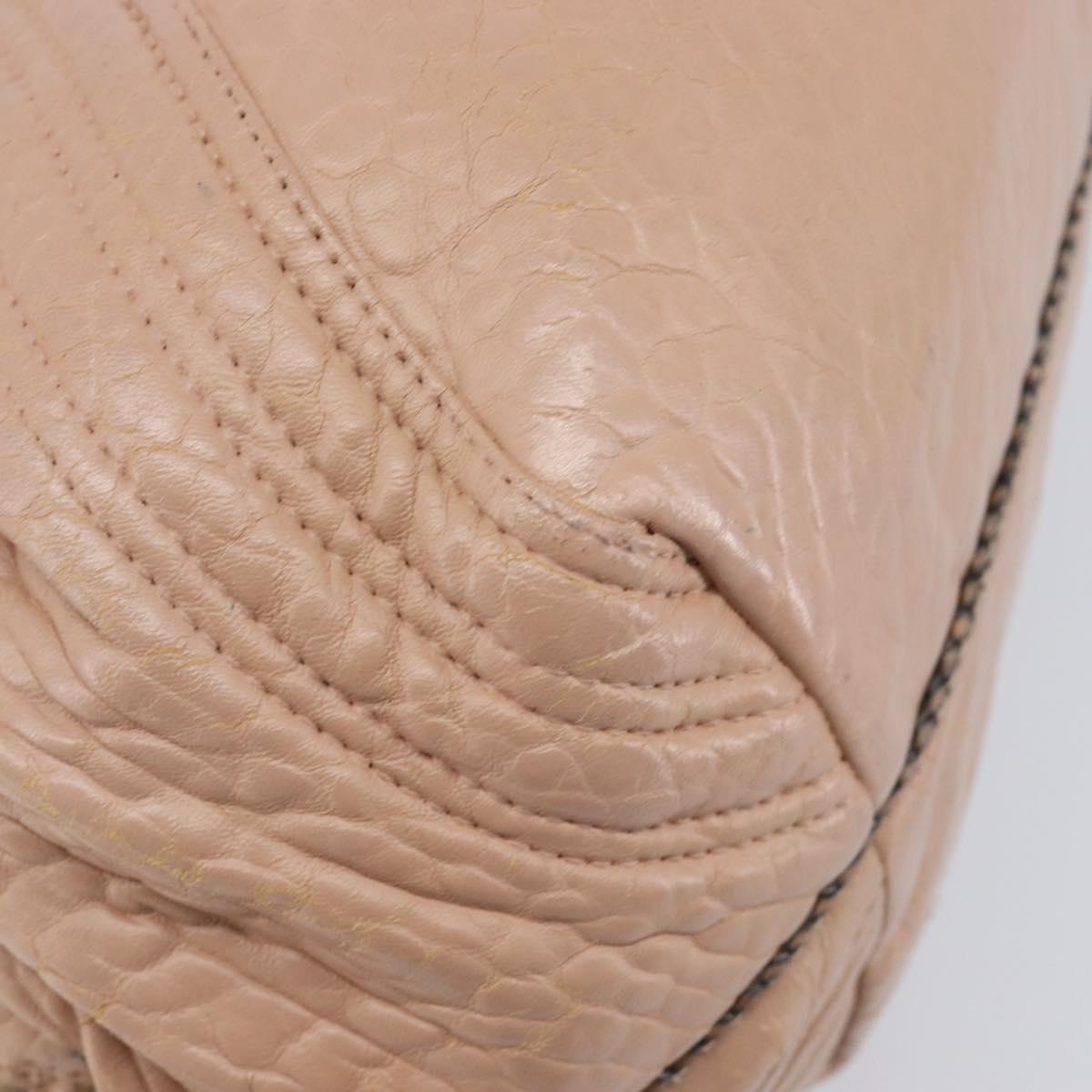 FENDI Spy Bag Hand Bag Leather Pink Gold Tone 8BL078 Auth gh2406