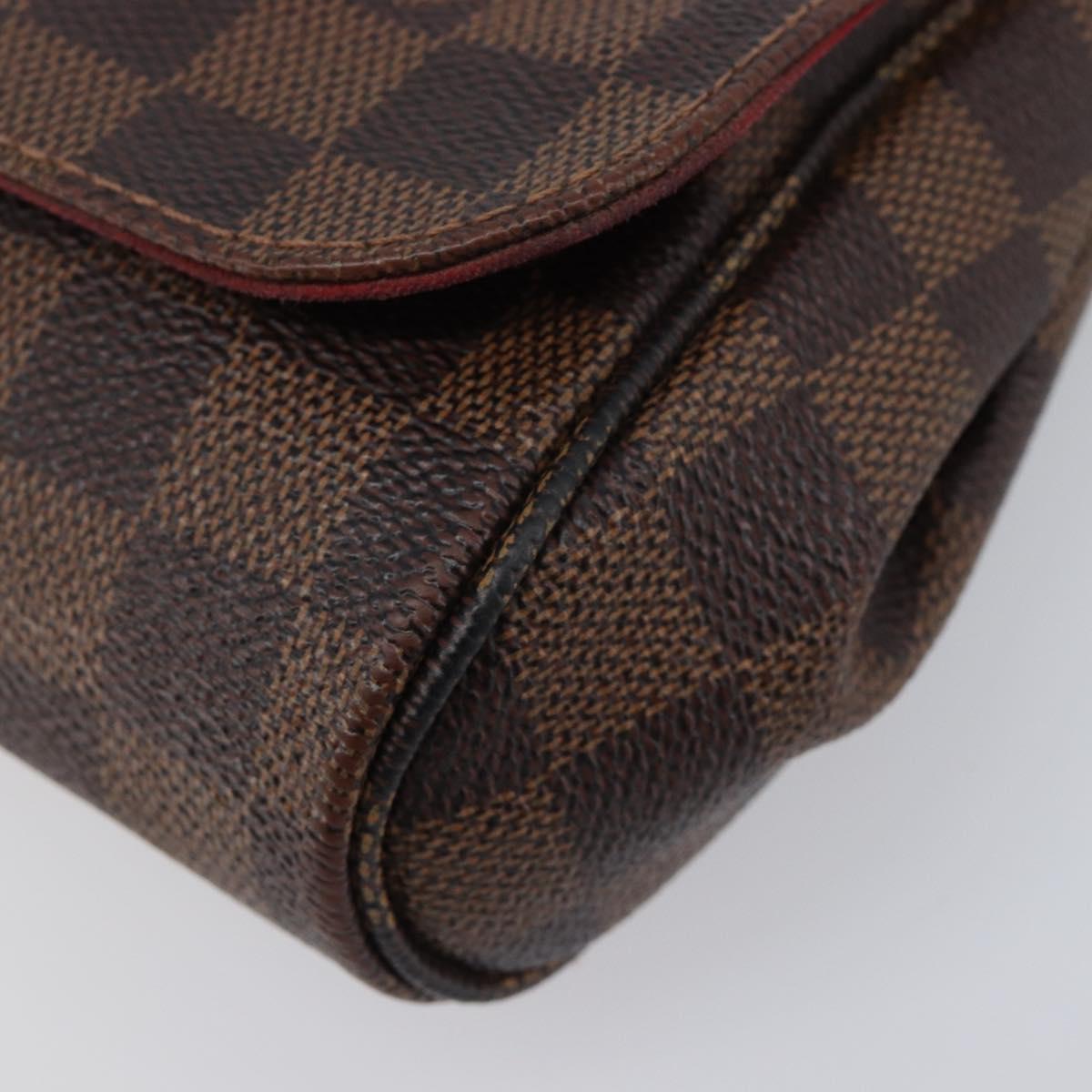 LOUIS VUITTON Damier Ebene Favorit MM Shoulder Bag M41129 LV Auth gh2407