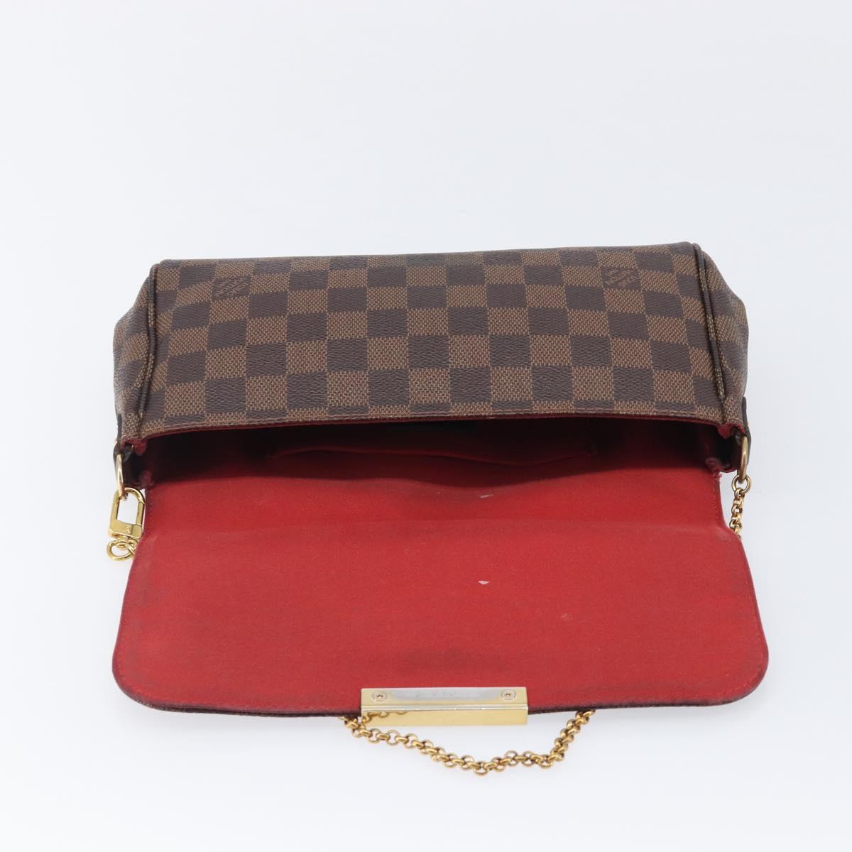 LOUIS VUITTON Damier Ebene Favorit MM Shoulder Bag M41129 LV Auth gh2407