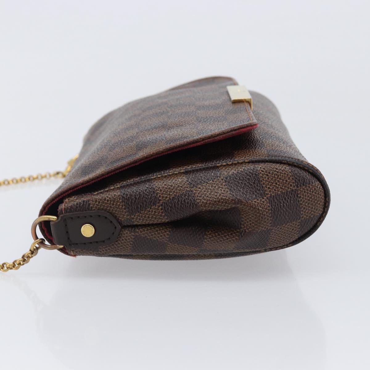 LOUIS VUITTON Damier Ebene Favorit MM Shoulder Bag M41129 LV Auth gh2407