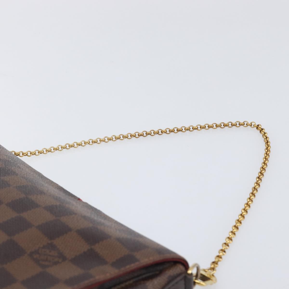 LOUIS VUITTON Damier Ebene Favorit MM Shoulder Bag M41129 LV Auth gh2407