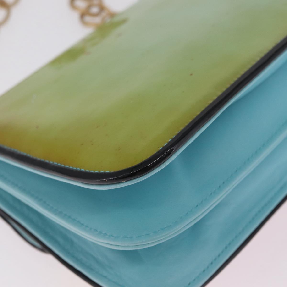 CHANEL Chain Matelasse 2.55 Bag Patent leather Multicolor CC Auth gh2420