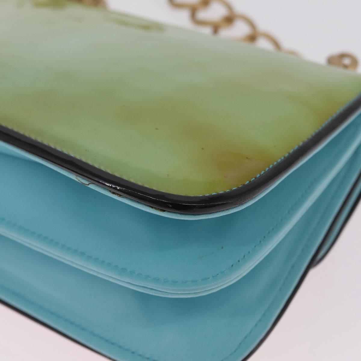 CHANEL Chain Matelasse 2.55 Bag Patent leather Multicolor CC Auth gh2420
