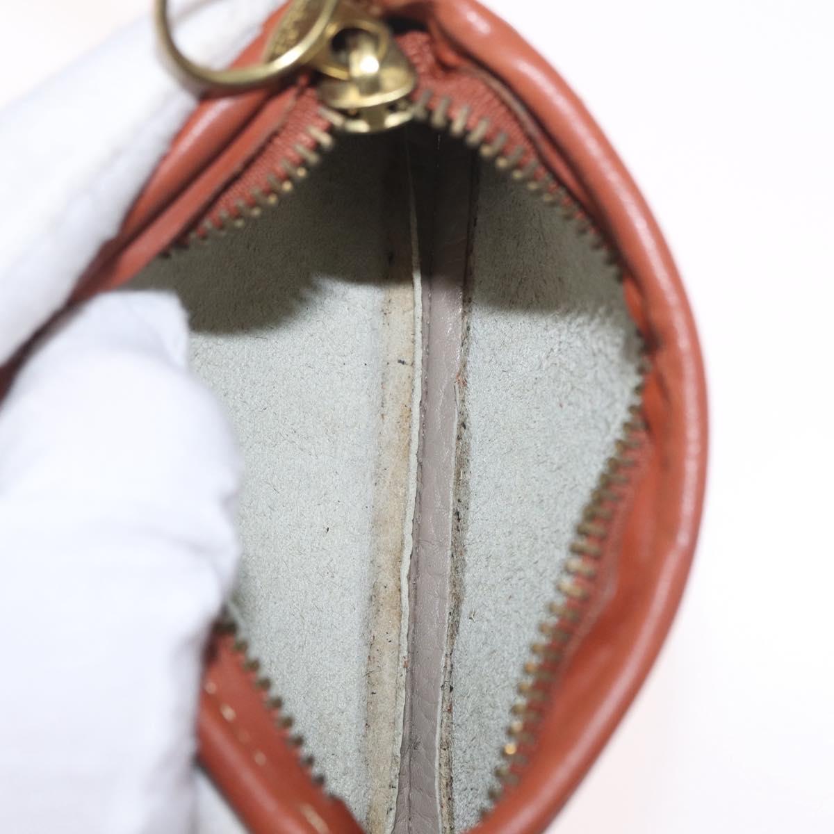 Coach Shoulder Bag Leather Beige Gold Auth gh2421