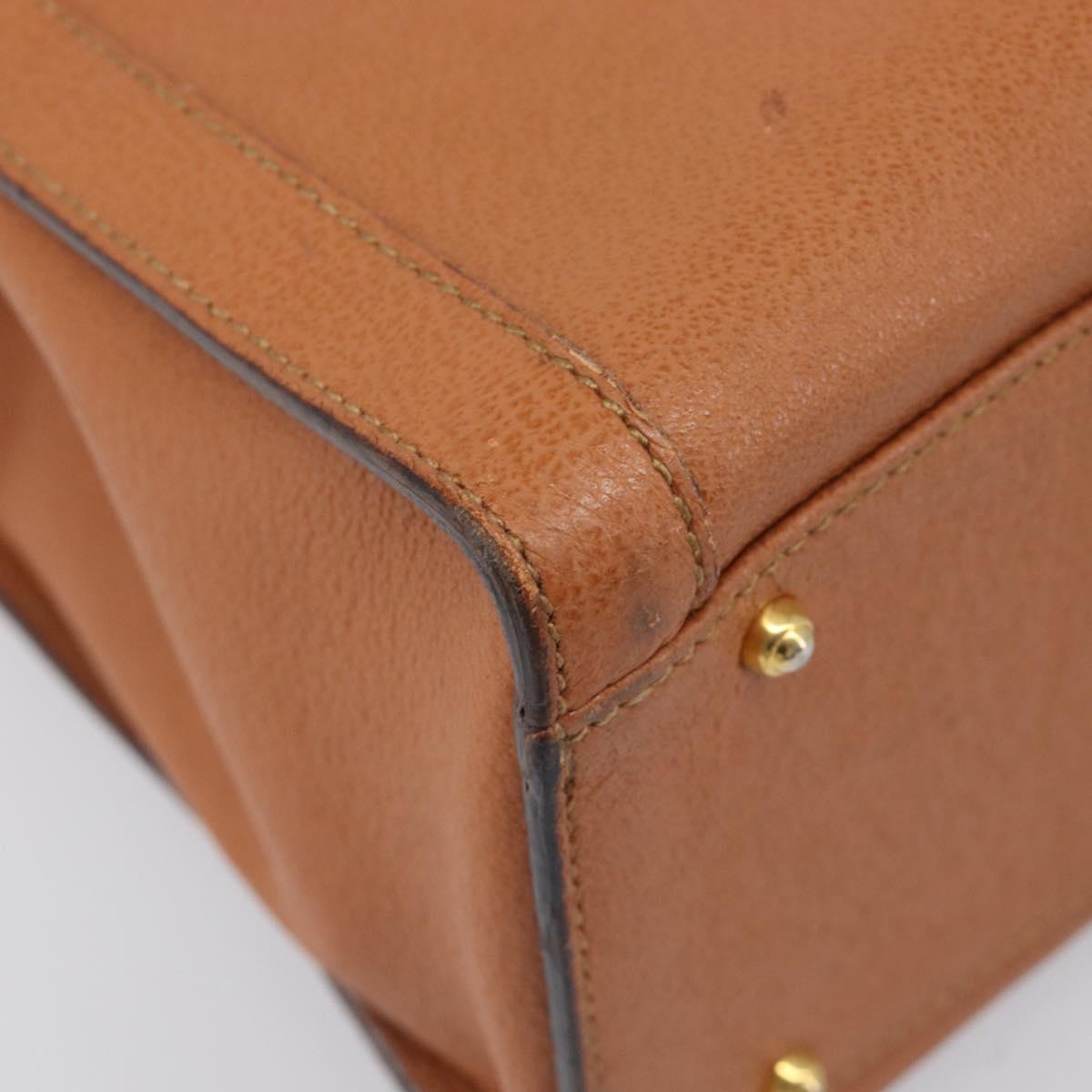 GUCCI Bamboo Hand Bag Leather Brown Gold 002 1096 0260 Auth gh2423