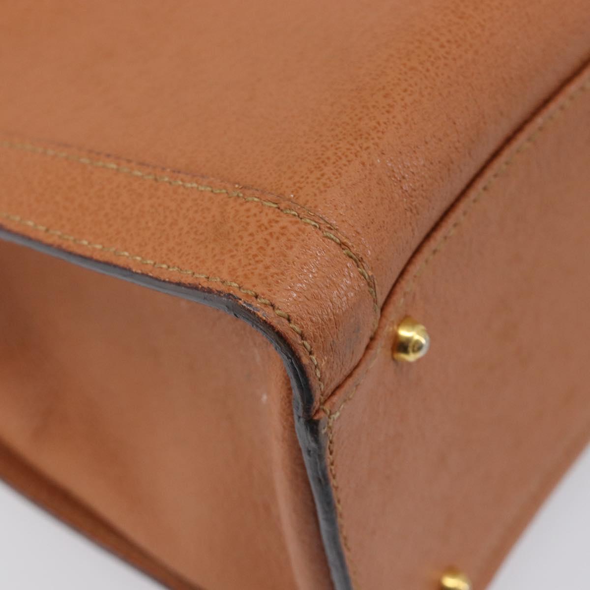 GUCCI Bamboo Hand Bag Leather Brown Gold 002 1096 0260 Auth gh2423