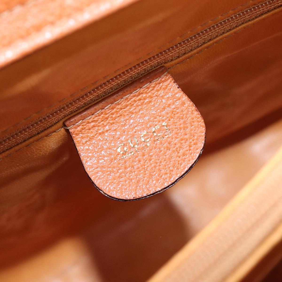 GUCCI Bamboo Hand Bag Leather Brown Gold 002 1096 0260 Auth gh2423
