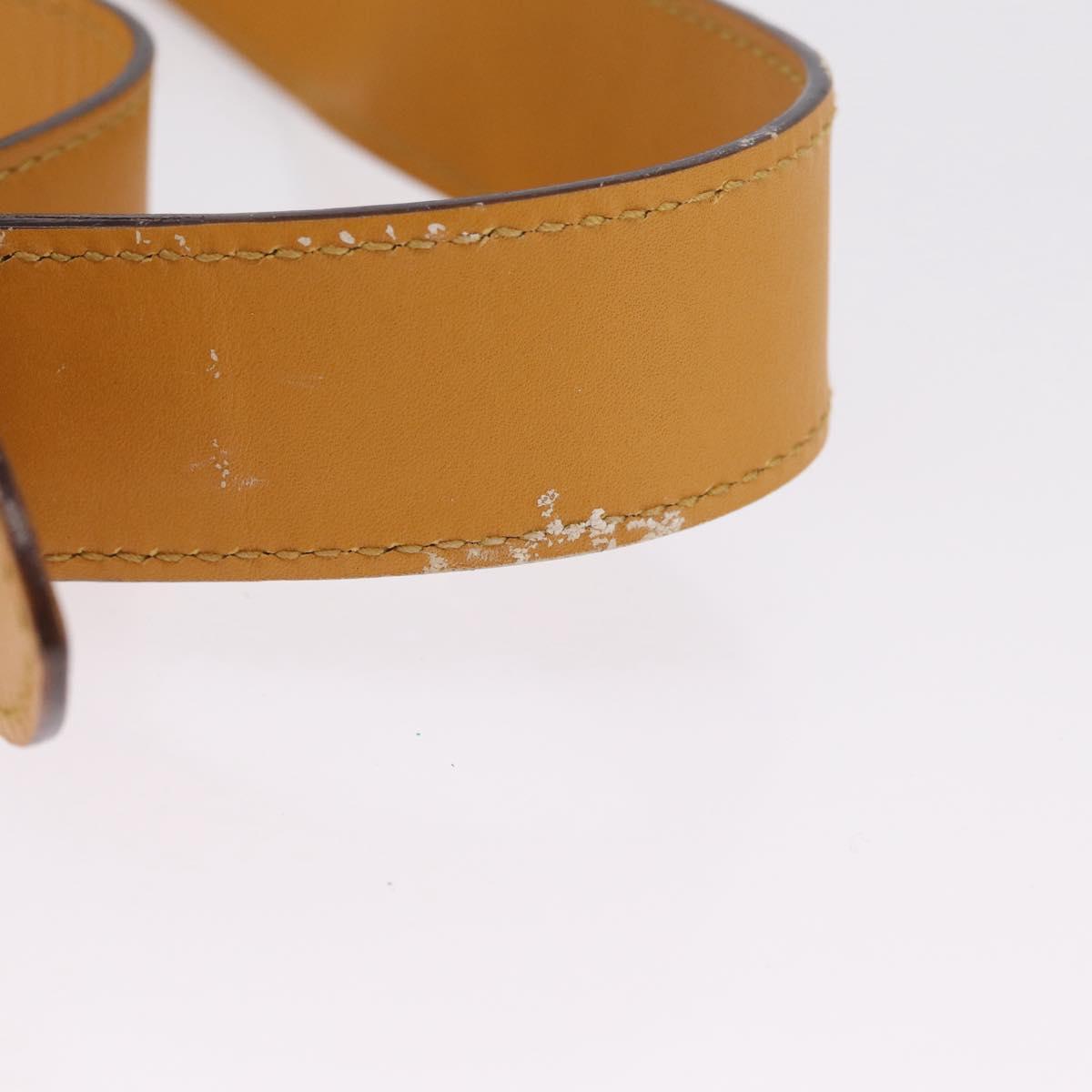 GUCCI Horsebit Waist bag Suede Yellow Gold Auth gh2424