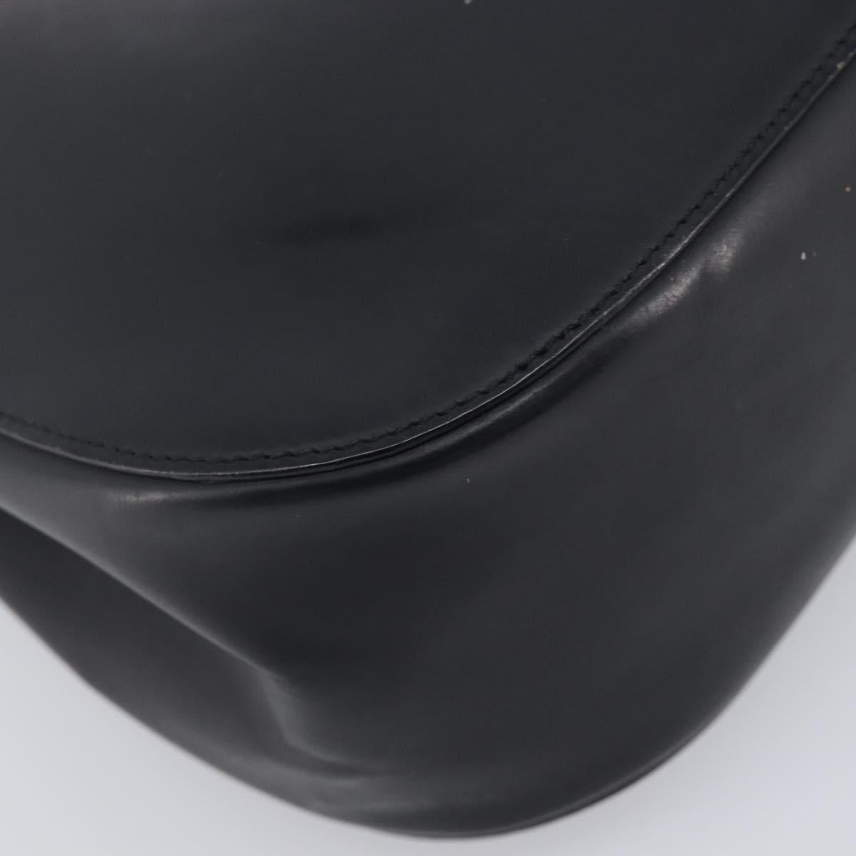 GUCCI Bamboo Hand Bag Leather Black 001 3739 3444 Auth gh2425