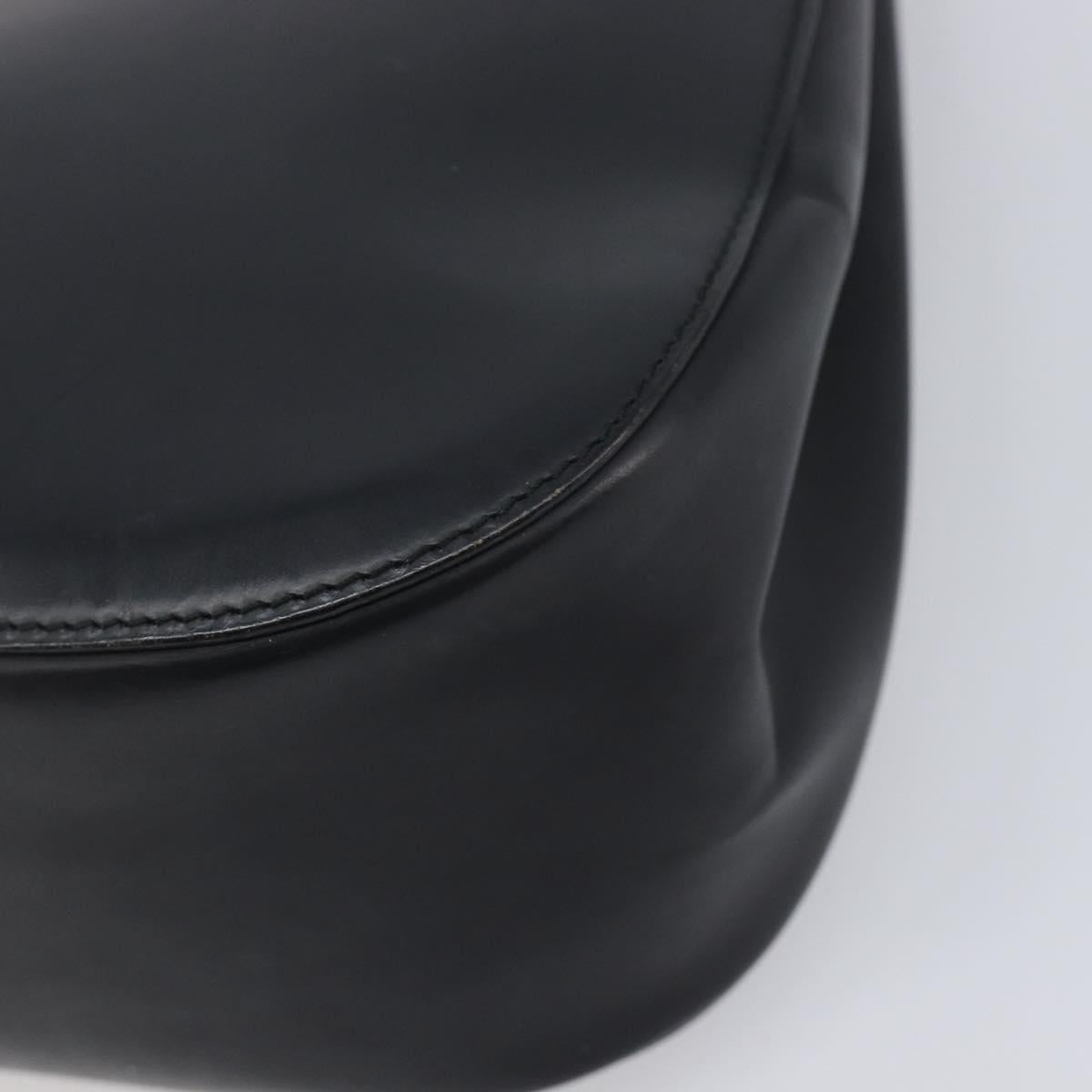 GUCCI Bamboo Hand Bag Leather Black 001 3739 3444 Auth gh2425