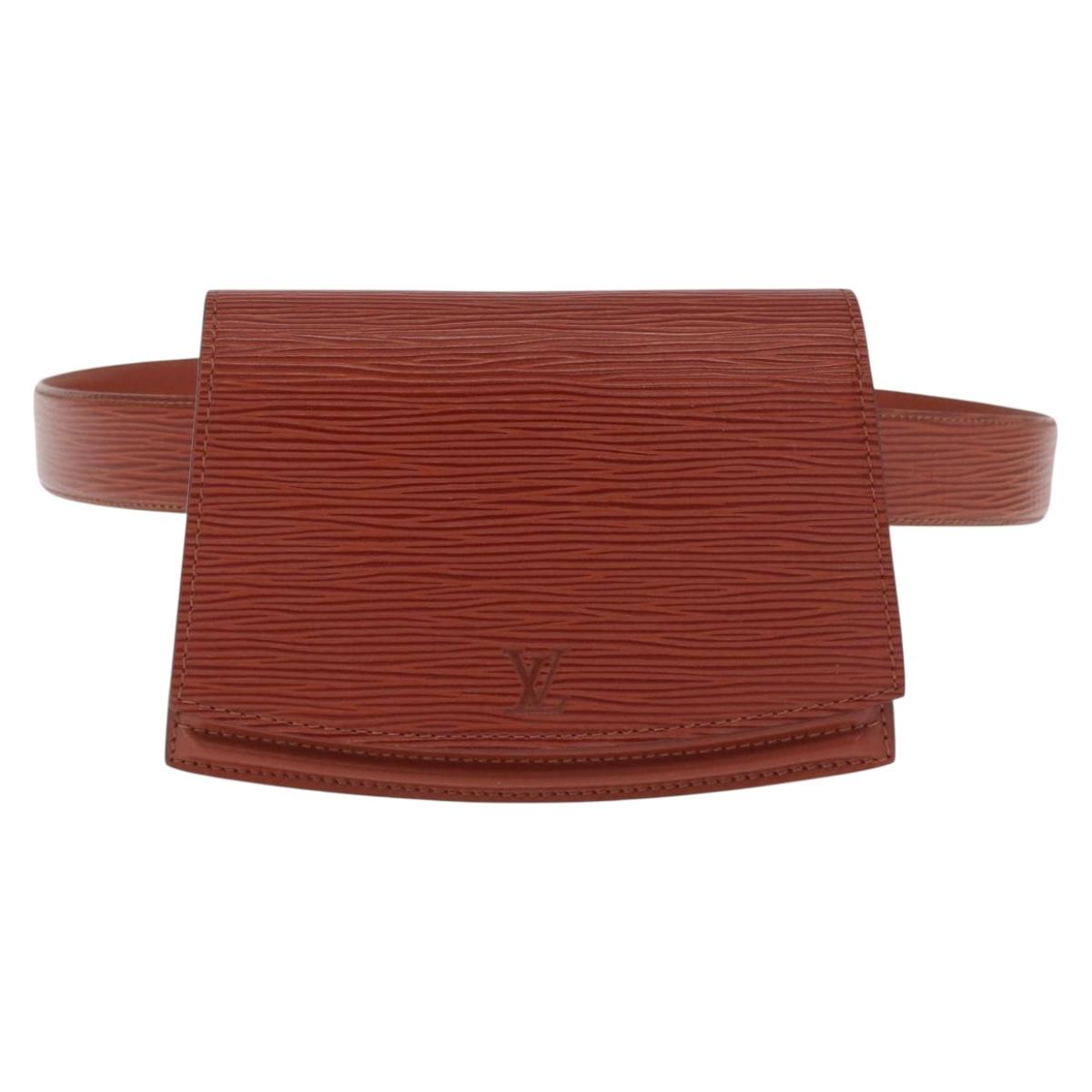 LOUIS VUITTON Epi Tilsitt Waist bag Brown M52603 LV Auth gh2427A