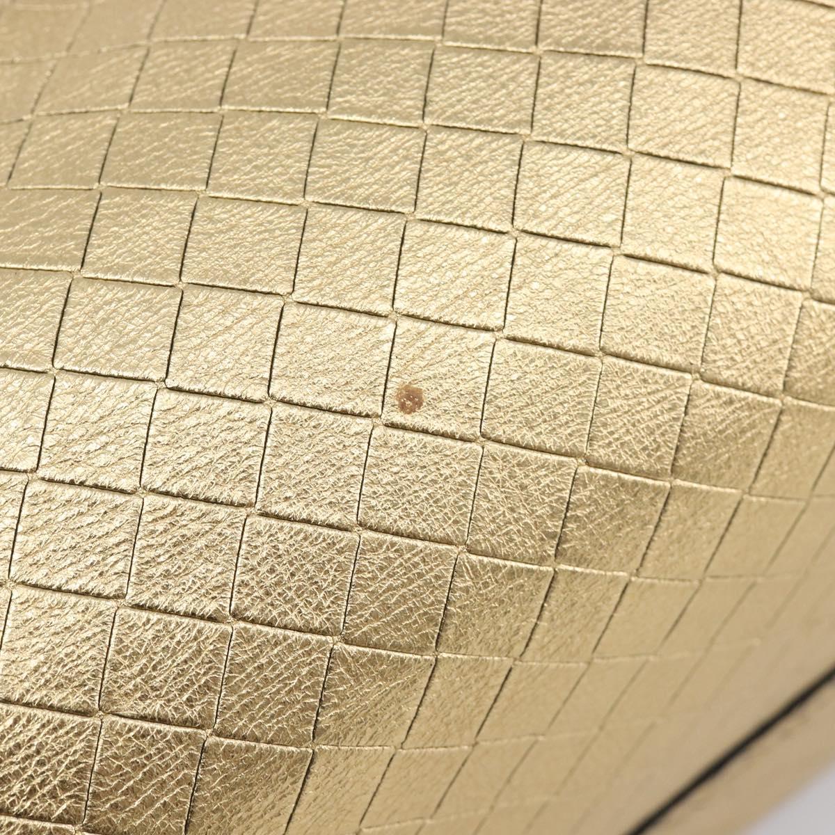 Bottega Veneta Intretti Mirage Tote Bag Leather Gold Auth gh2439