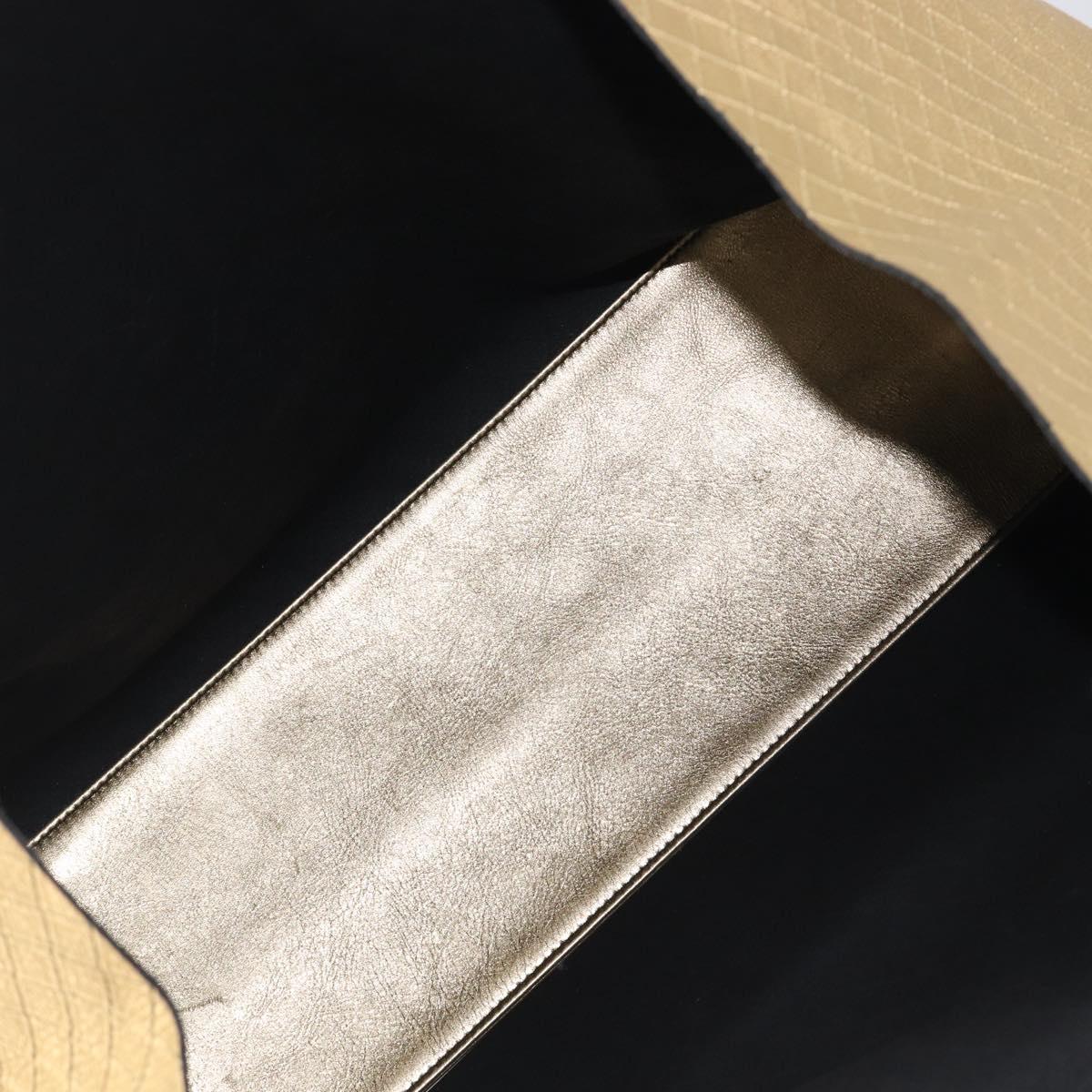 Bottega Veneta Intretti Mirage Tote Bag Leather Gold Auth gh2439