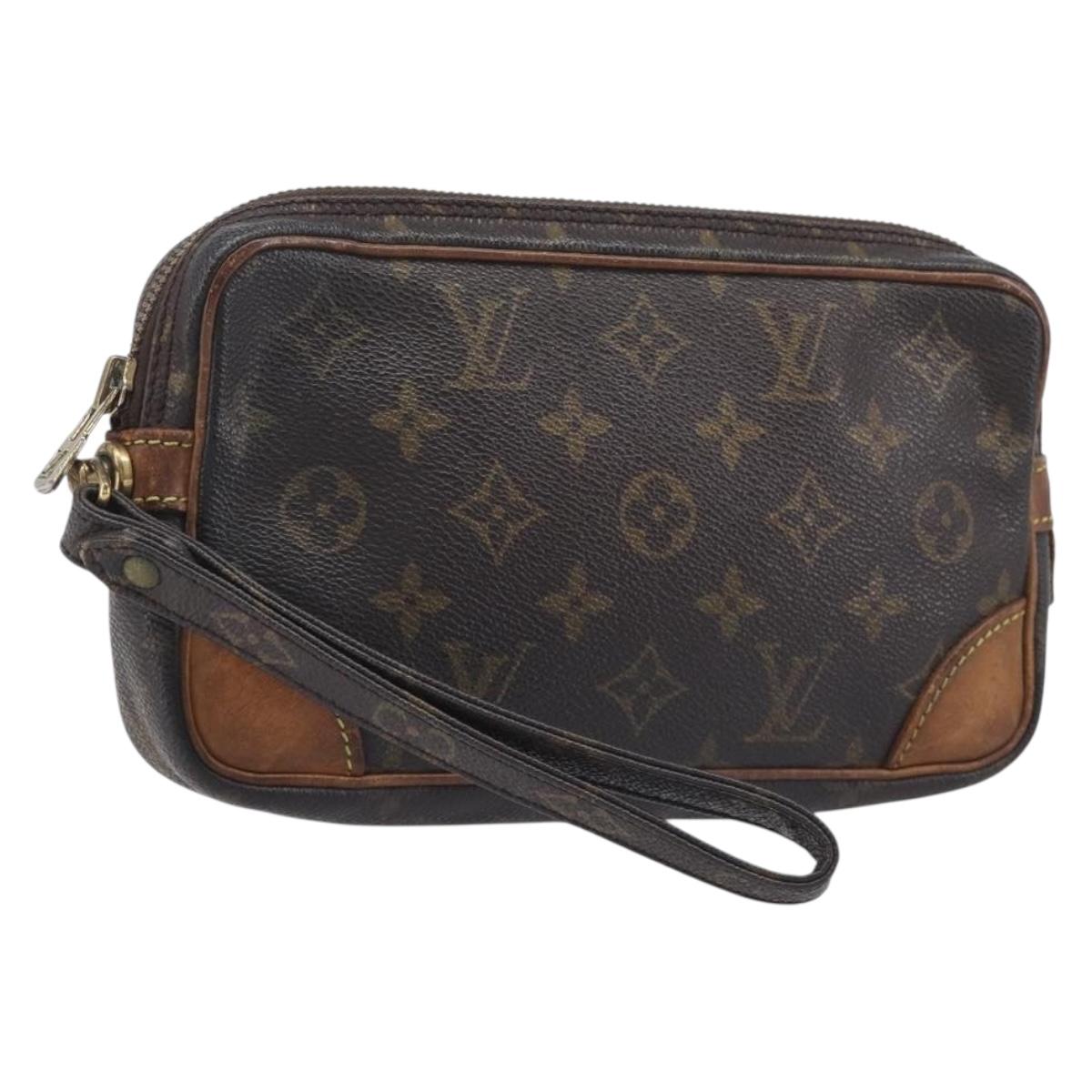 LOUIS VUITTON Monogram Marly Dragonne PM Clutch Bag M51827 LV Auth gh2445