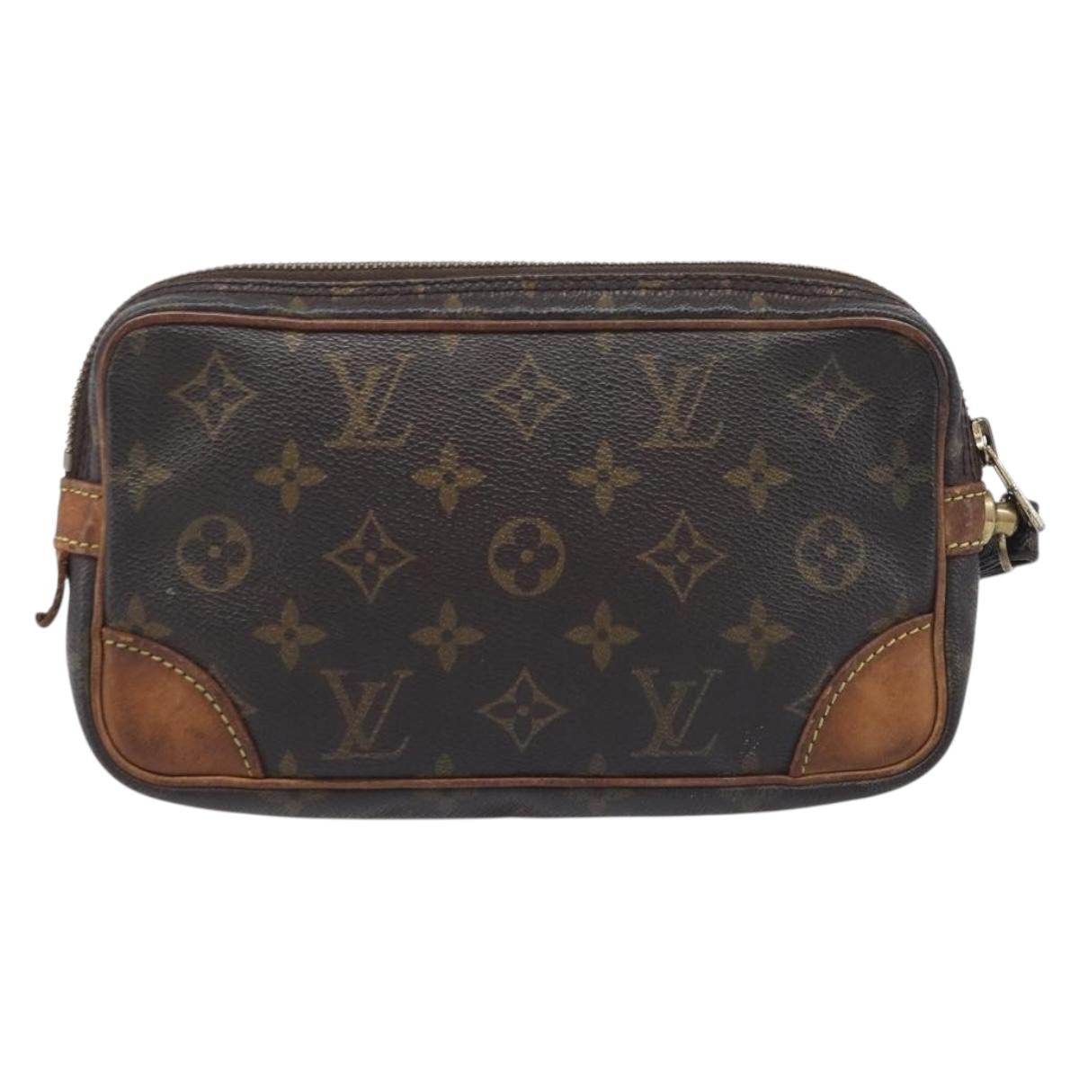 LOUIS VUITTON Monogram Marly Dragonne PM Clutch Bag M51827 LV Auth gh2445