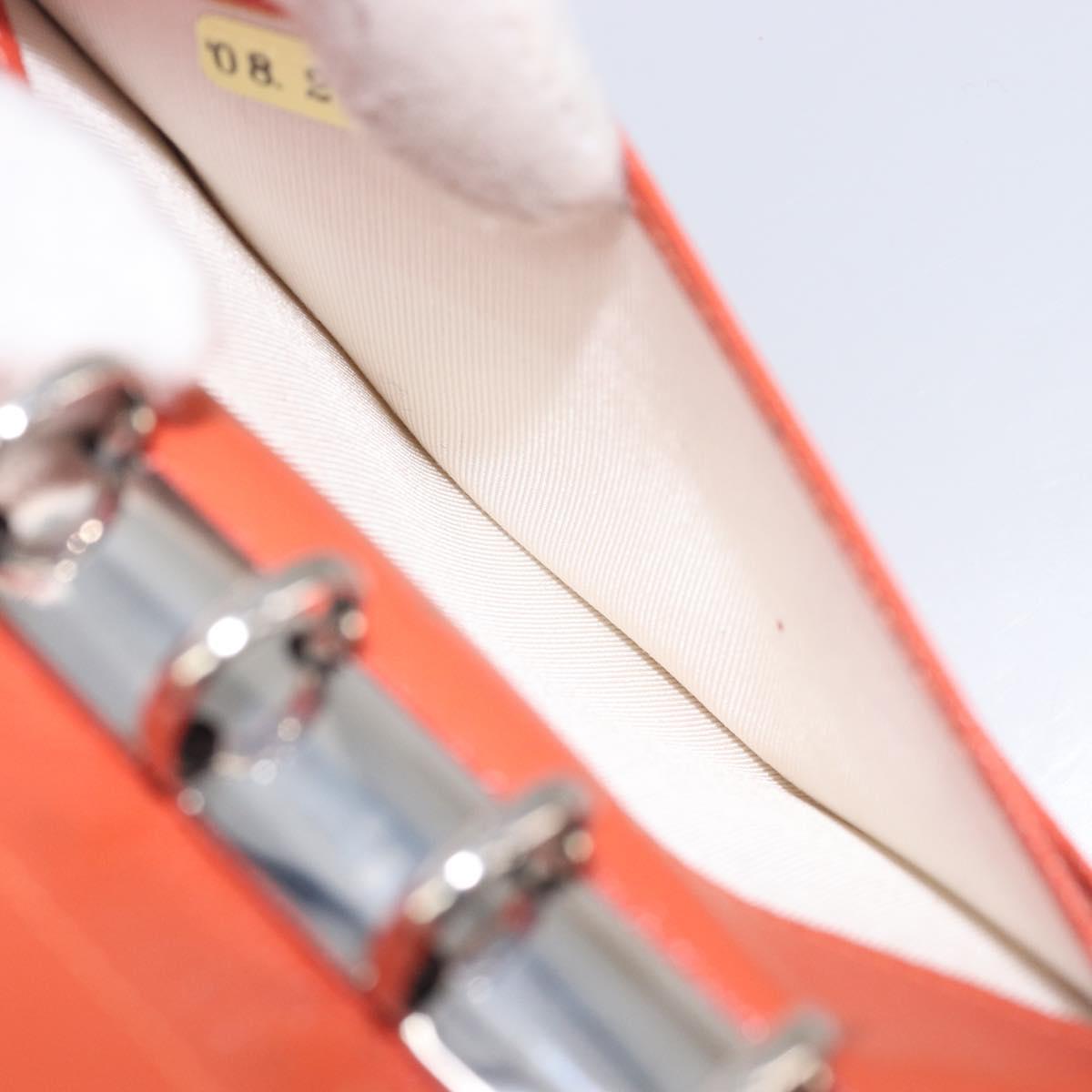 CHANEL Bicolore Day Planner Cover Leather Red Silver CC Auth gh2449V